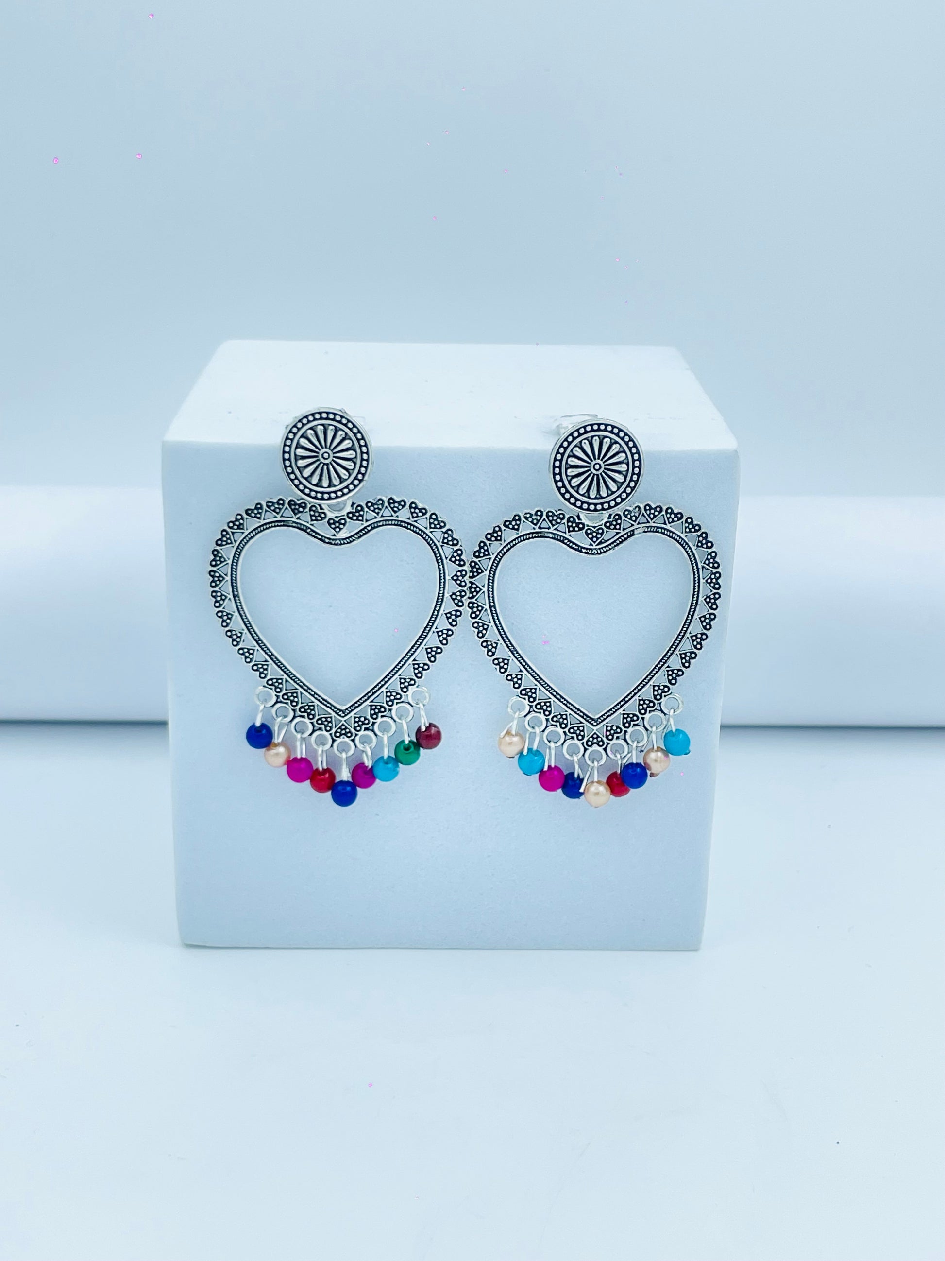 Elegant HeartShaped Boho Earrings