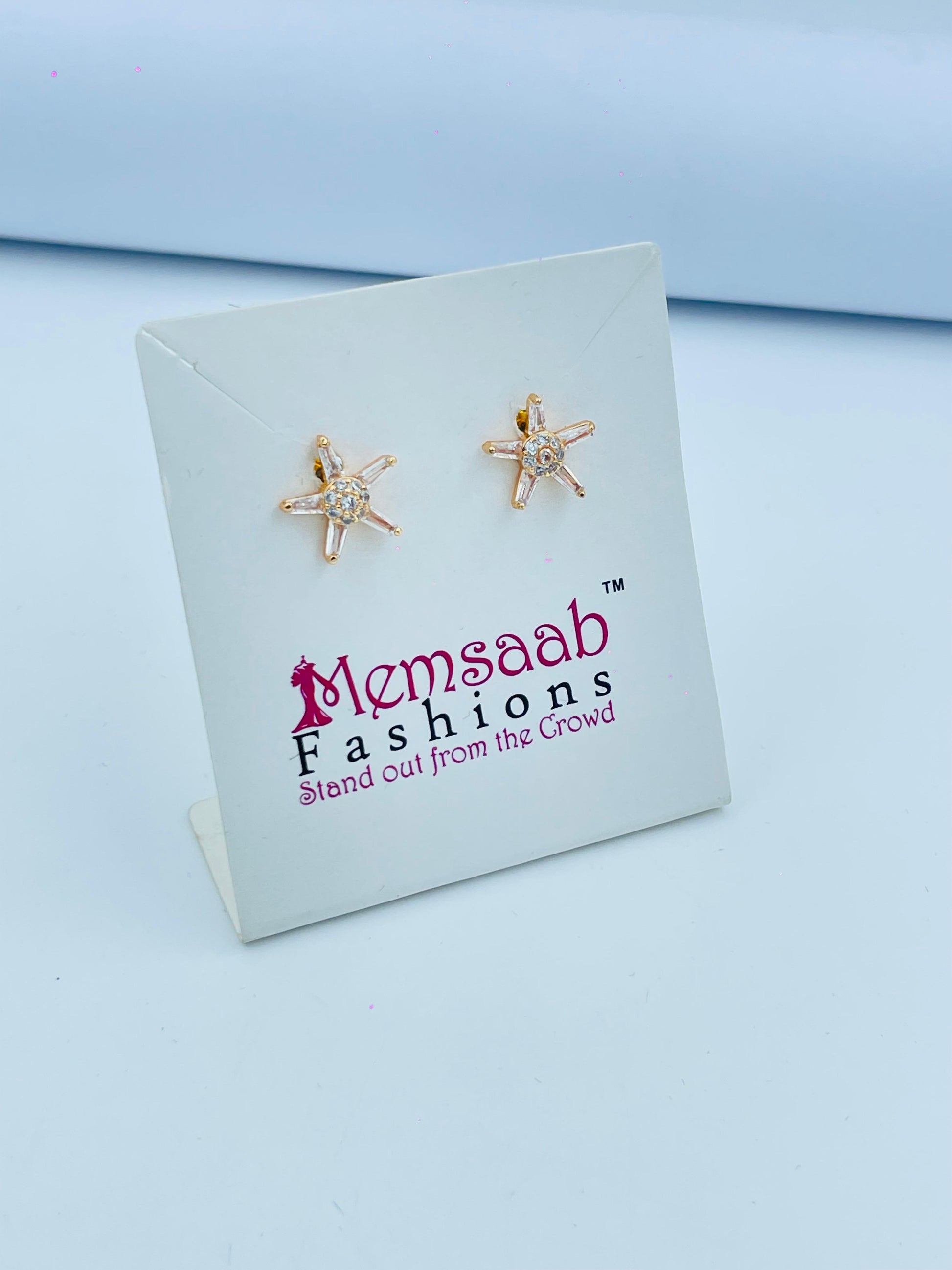 Radiant Starburst Stud Earrings for Women – Gold Plated