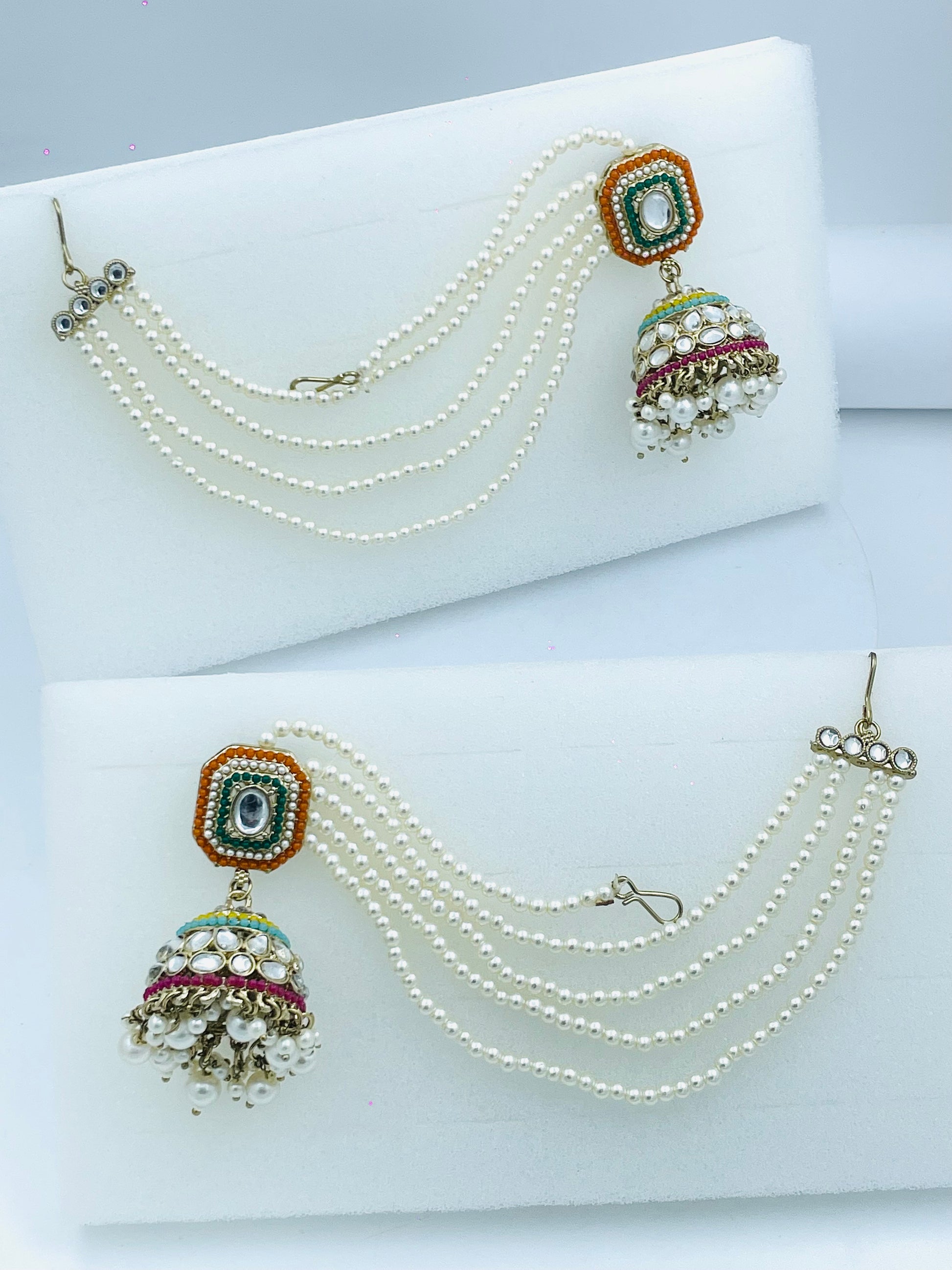 Elegant Traditional Pearl Jhumka Earrings