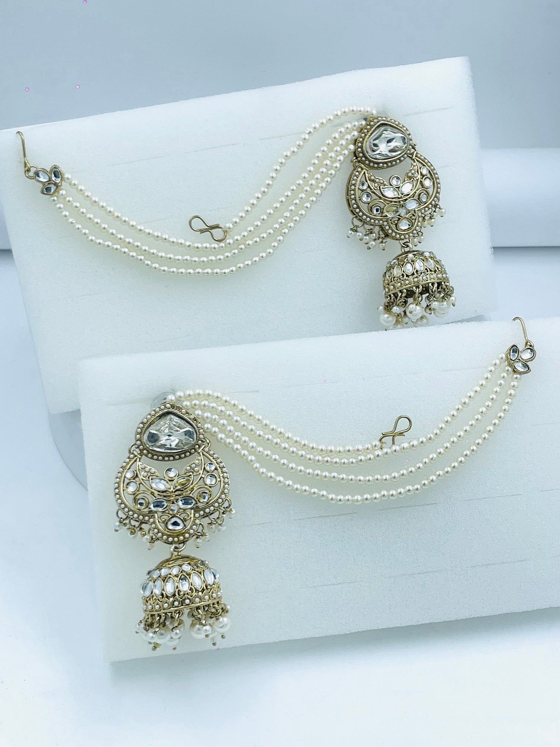 Elegant Traditional Kundan Pearl Earrings