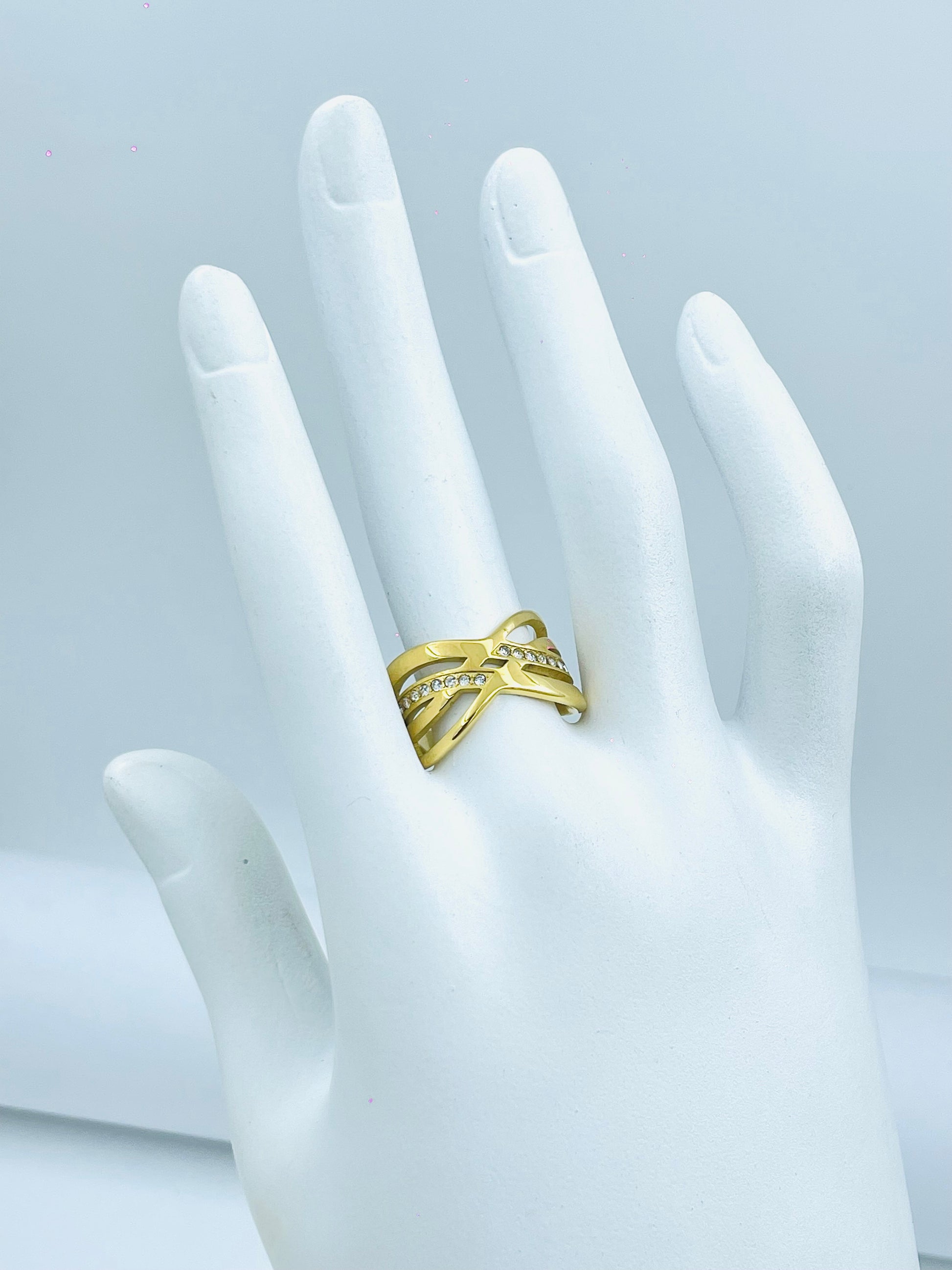 Elegant Gold Plated Infinity Ring Set Perfect for Any Occasion
