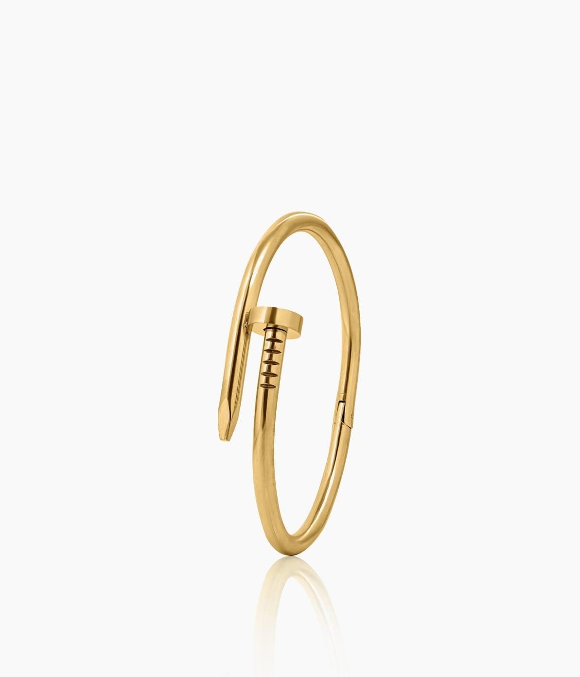 Luxury Nail Bracelet in Gold Finish – Anti-Tarnish | Memsaab Fashions