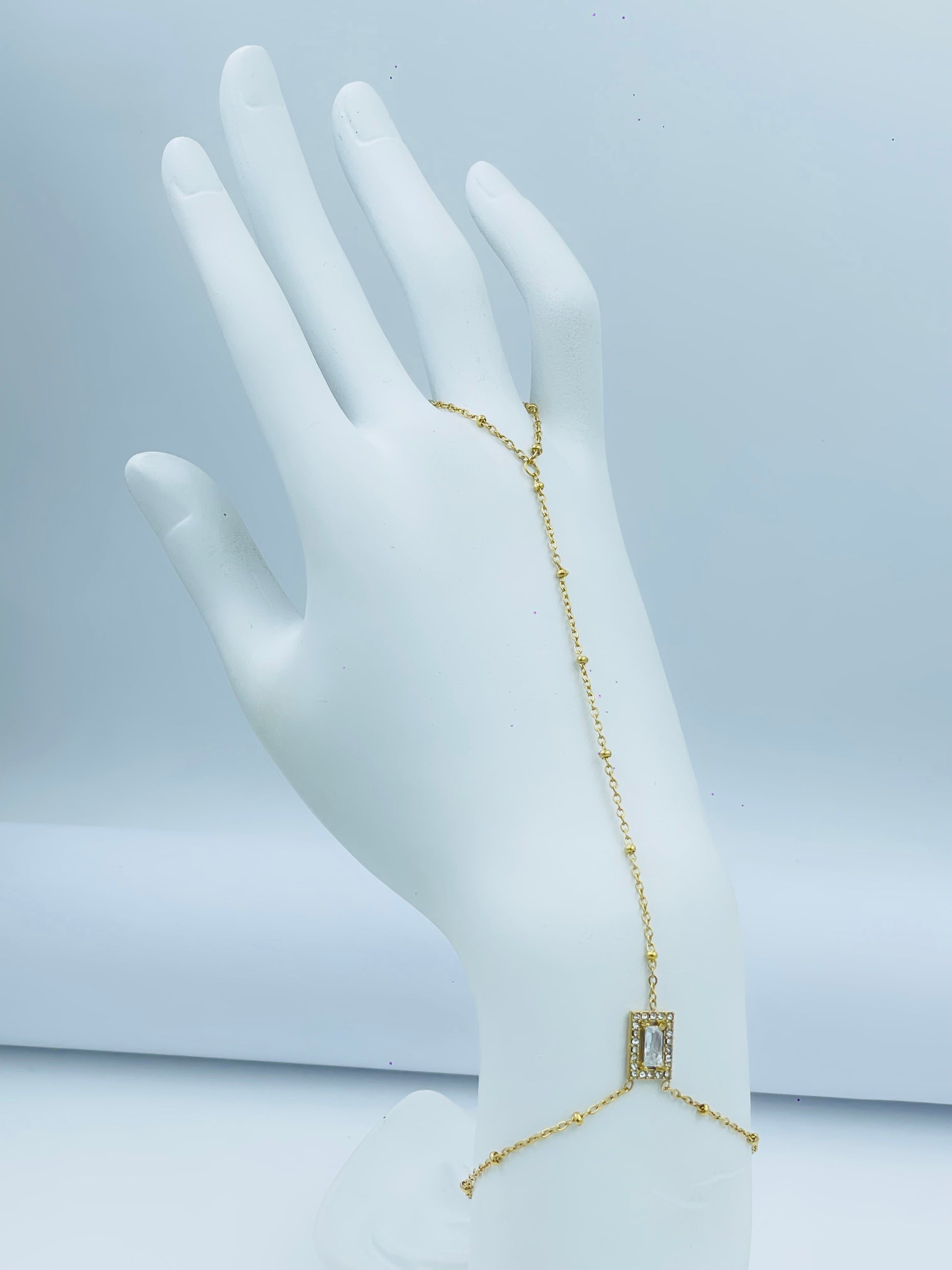 Elegant Gold Hand Chain Bracelet for Women