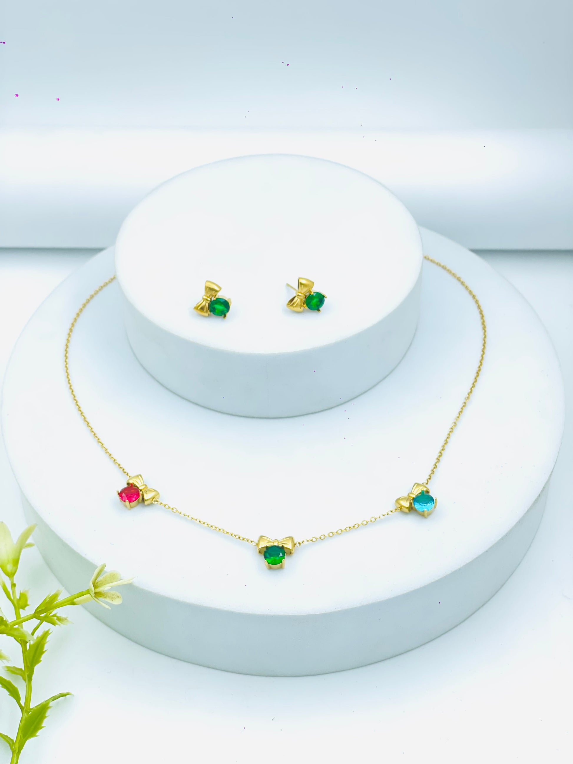 Elegant Colorful Gemstone Jewelry Set