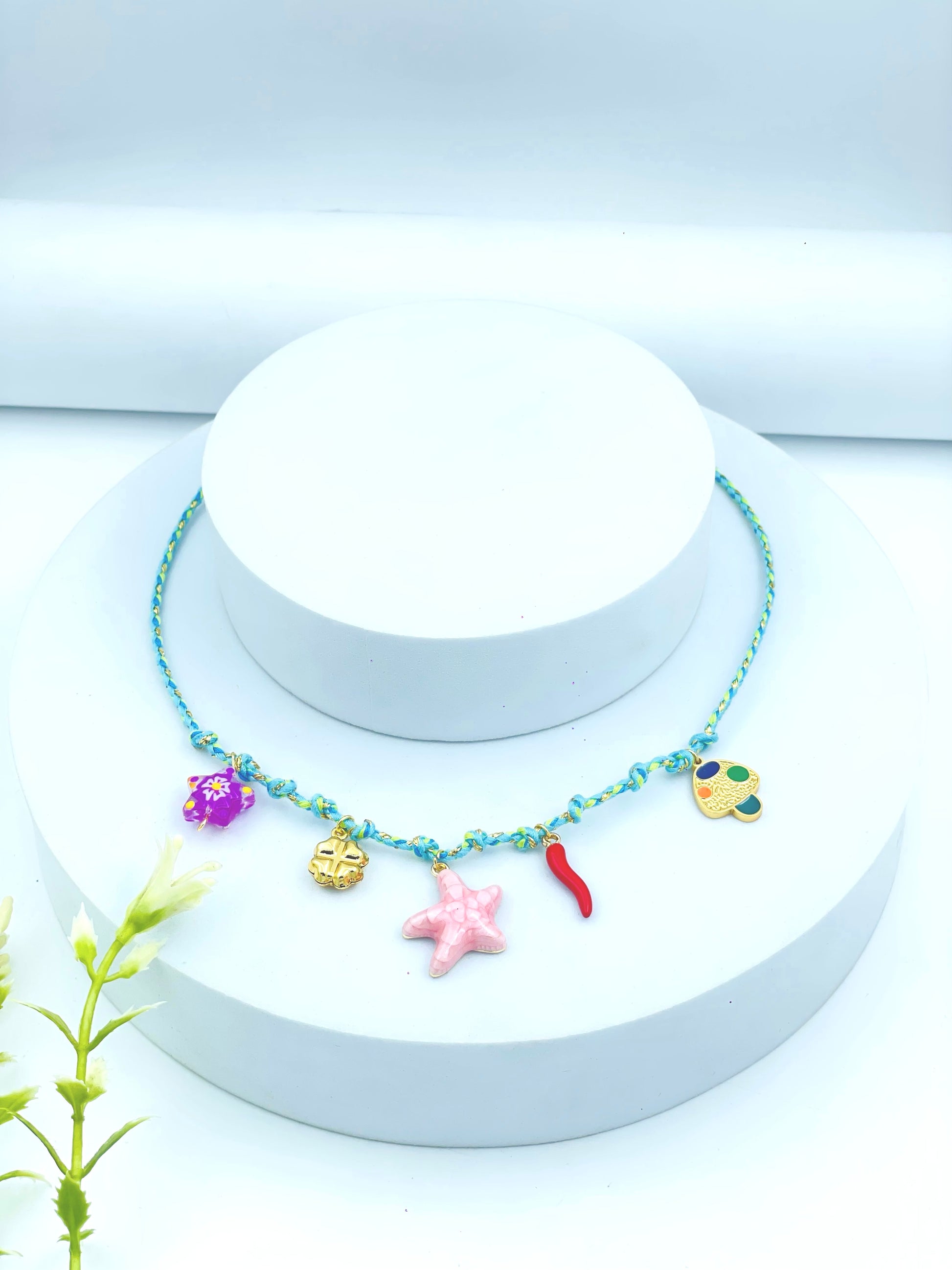 Trendy Colorful Charm Necklace  Unique Accessories