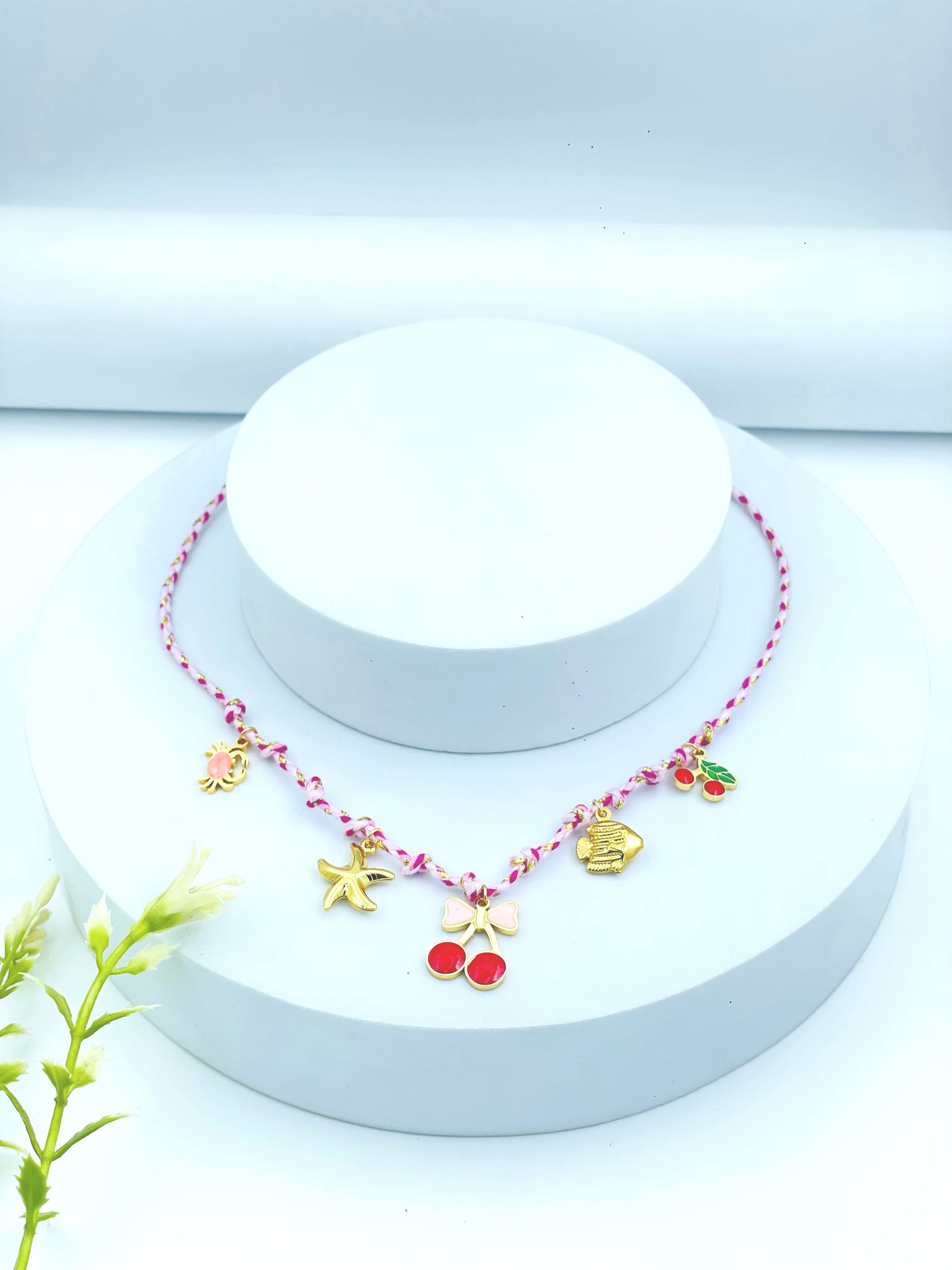 Colorful Charm Necklace with Fun Pendants