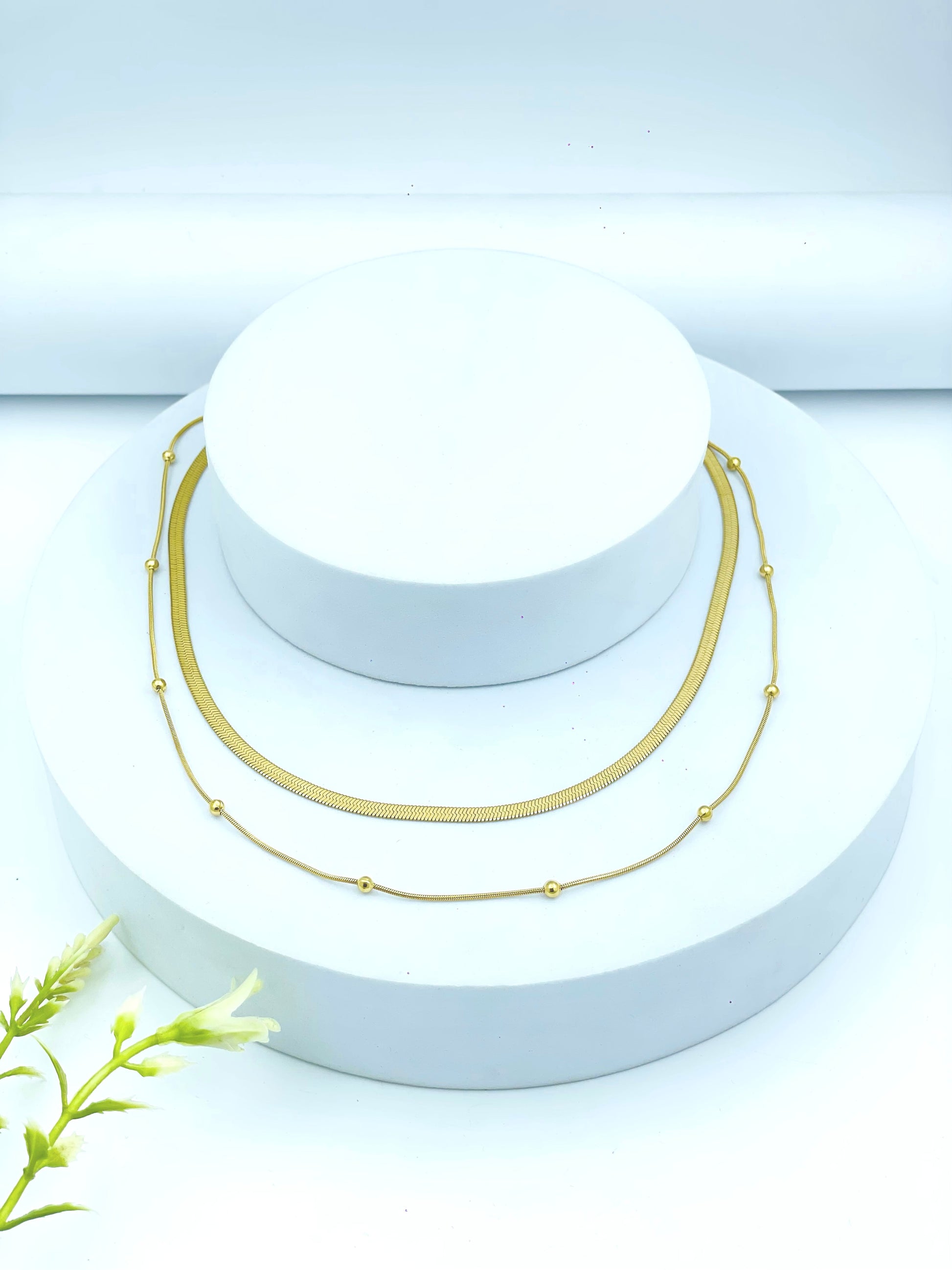 Elegant Gold Layered Necklace Set  Perfect for Any Occasion