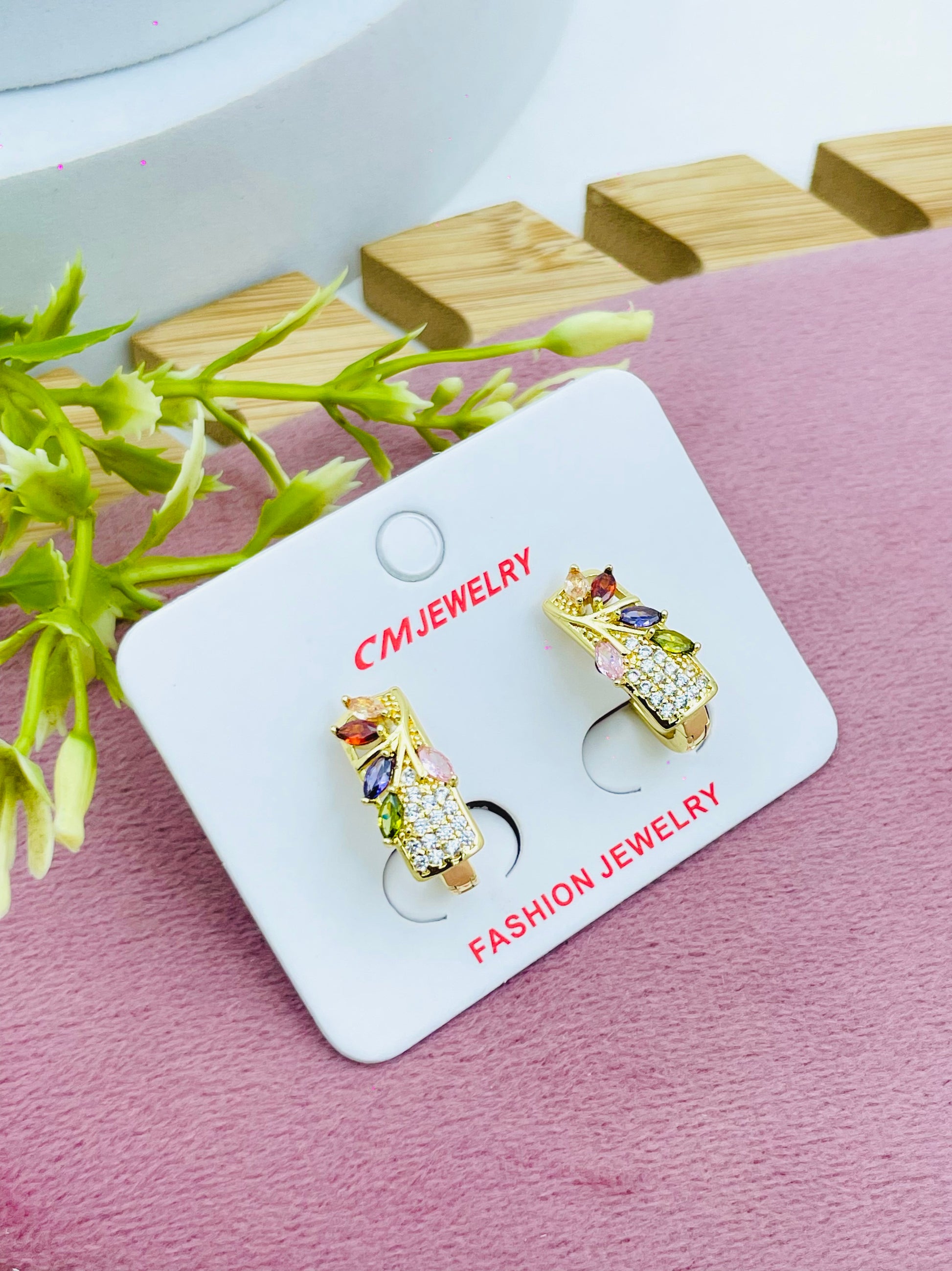 Jewelry Multicolor Crystal Earrings
