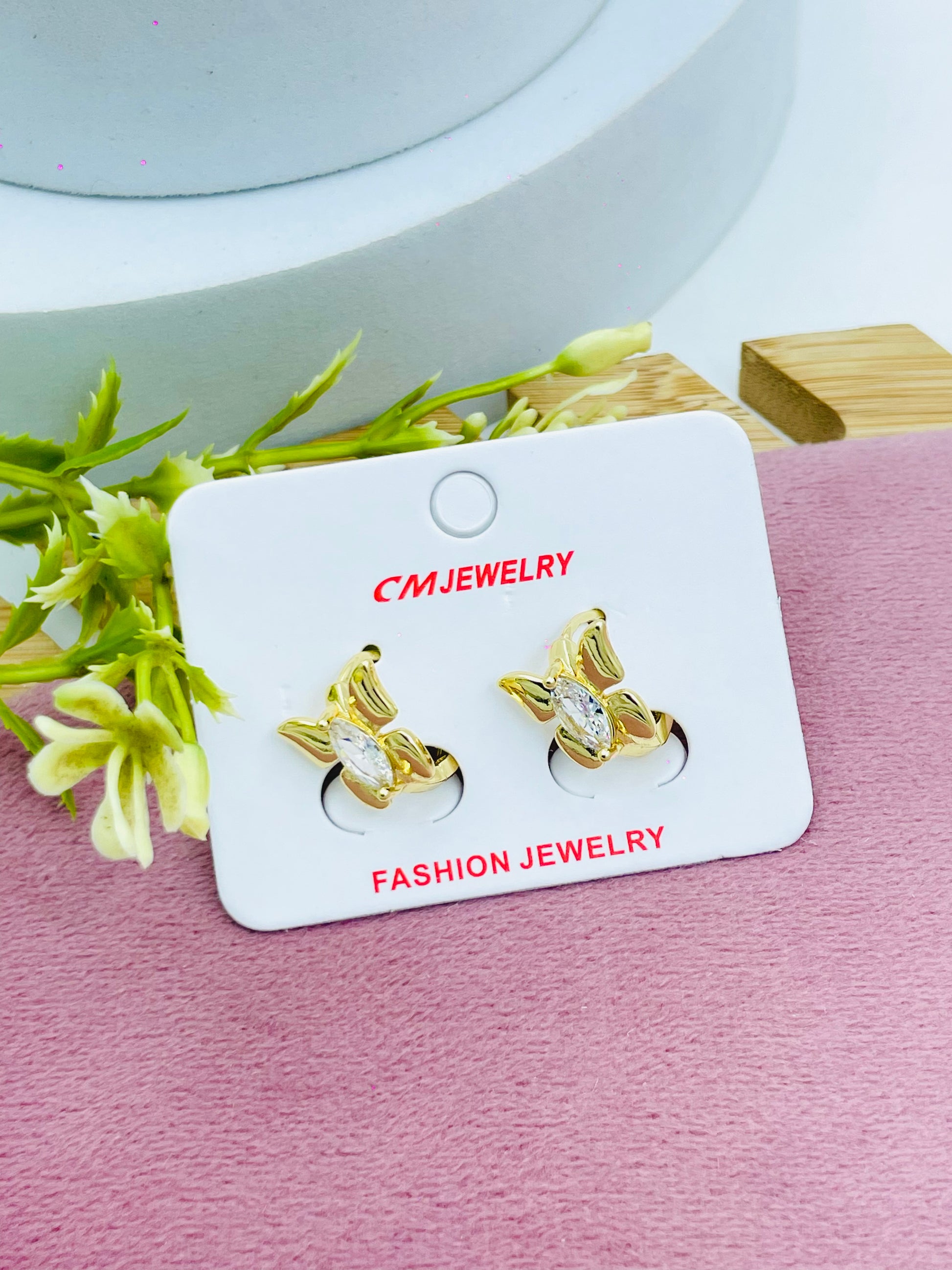 Elegant Gold Dove Earrings  . Jewelry