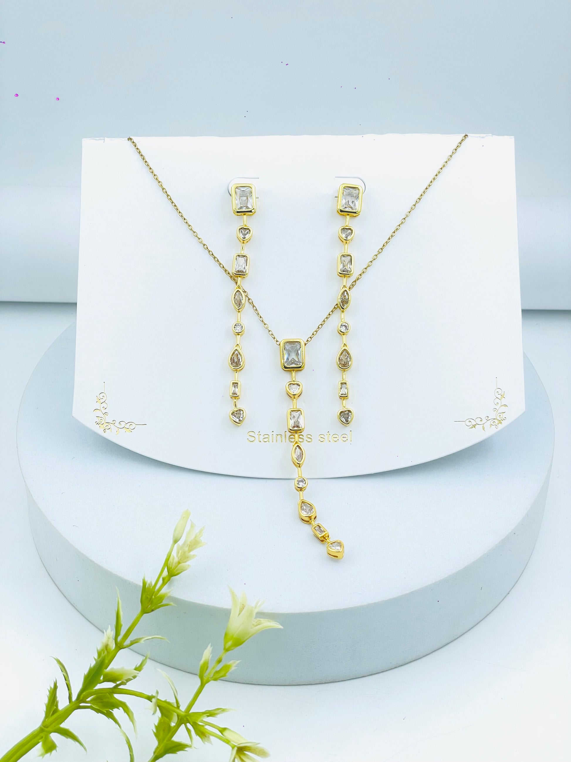 Elegant Stainless Steel Jewelry Set