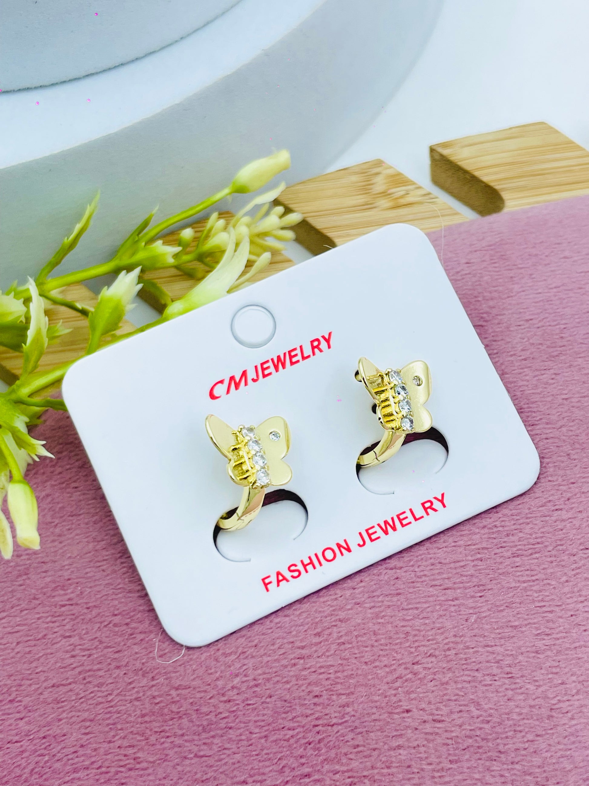 Elegant Butterfly Stud Earrings  Jewelry