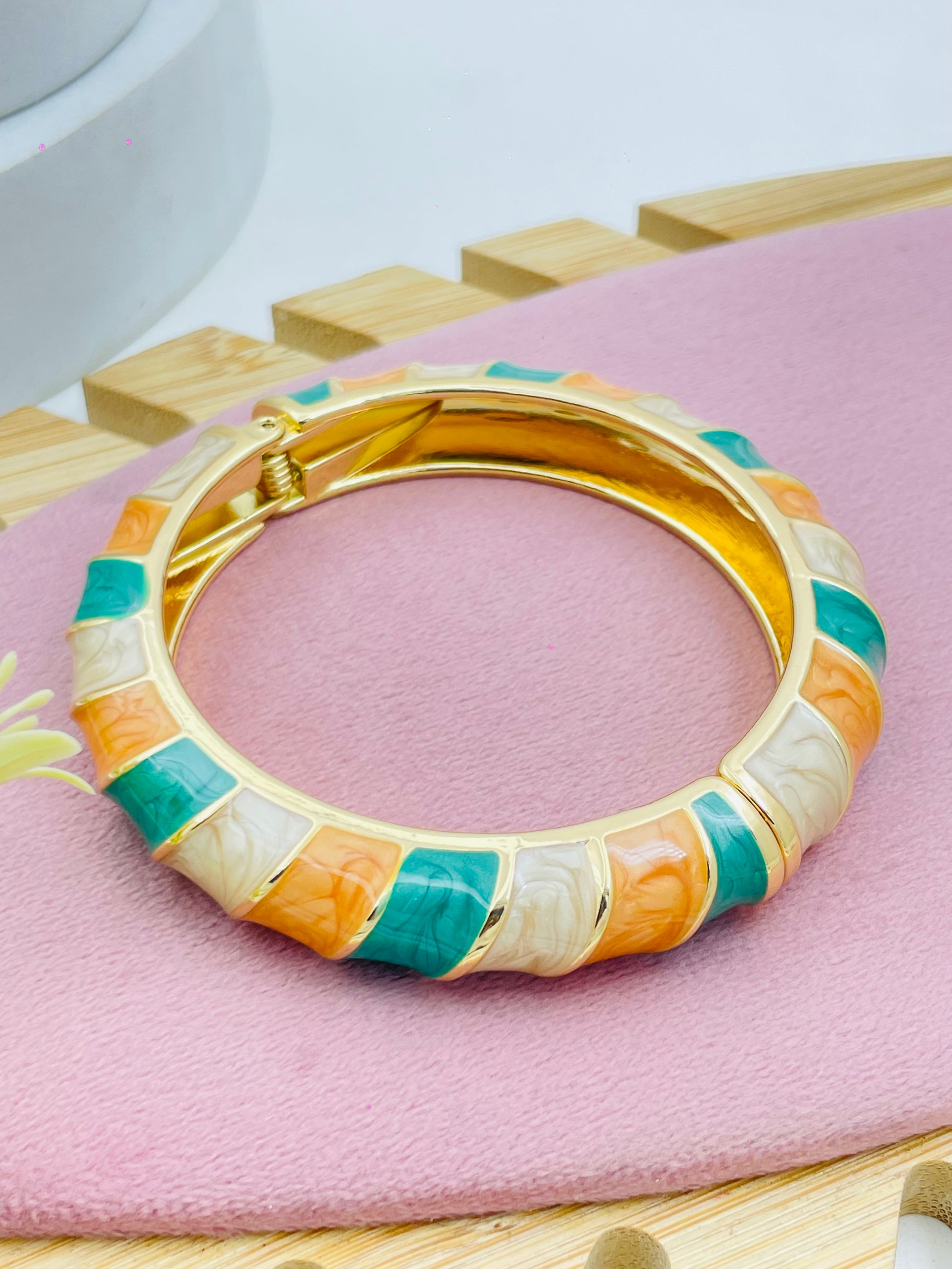 Stylish Colorful Geometric Bangle Bracelet