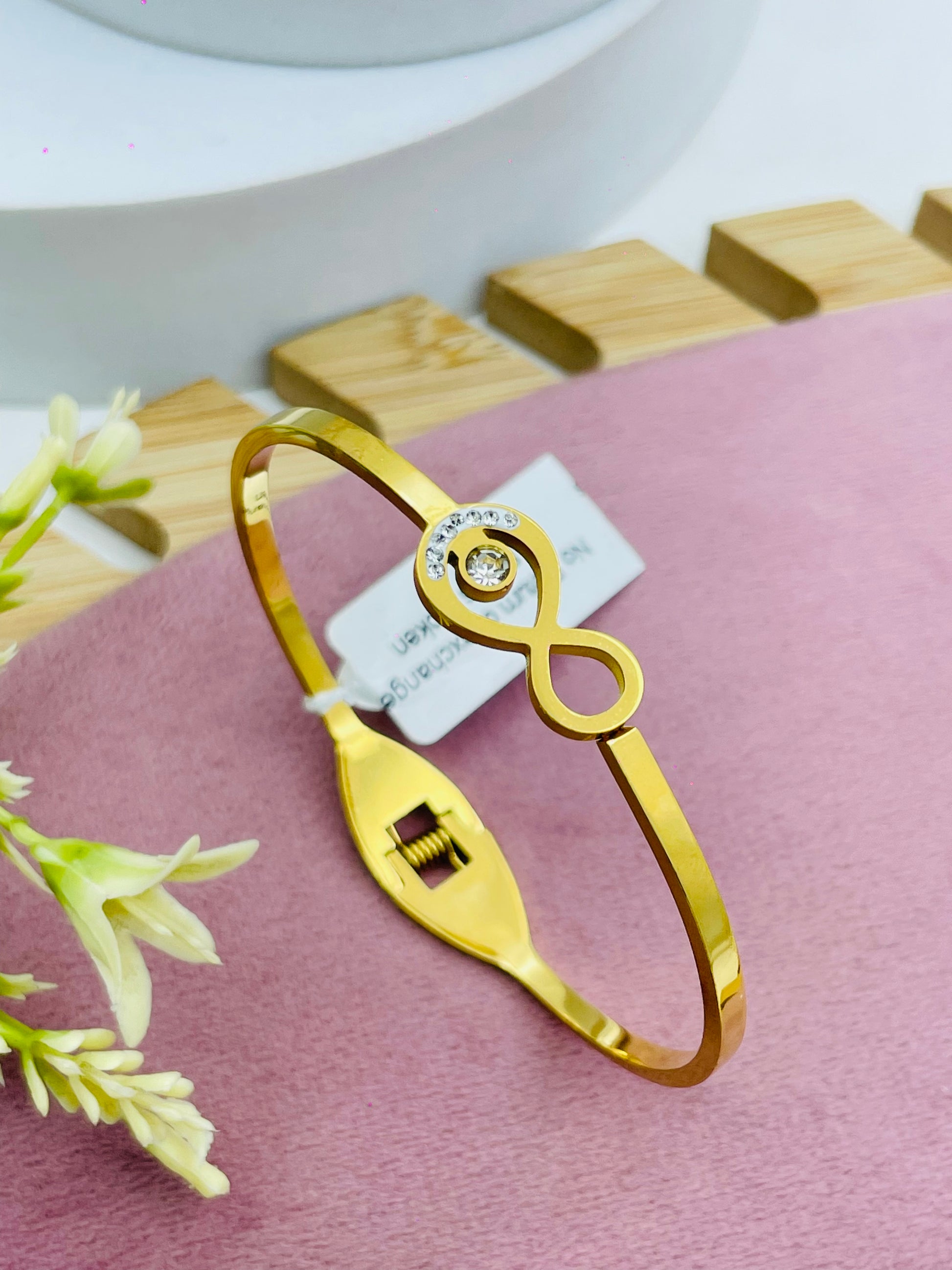Elegant Infinity Bracelet with Crystal  Perfect Gift