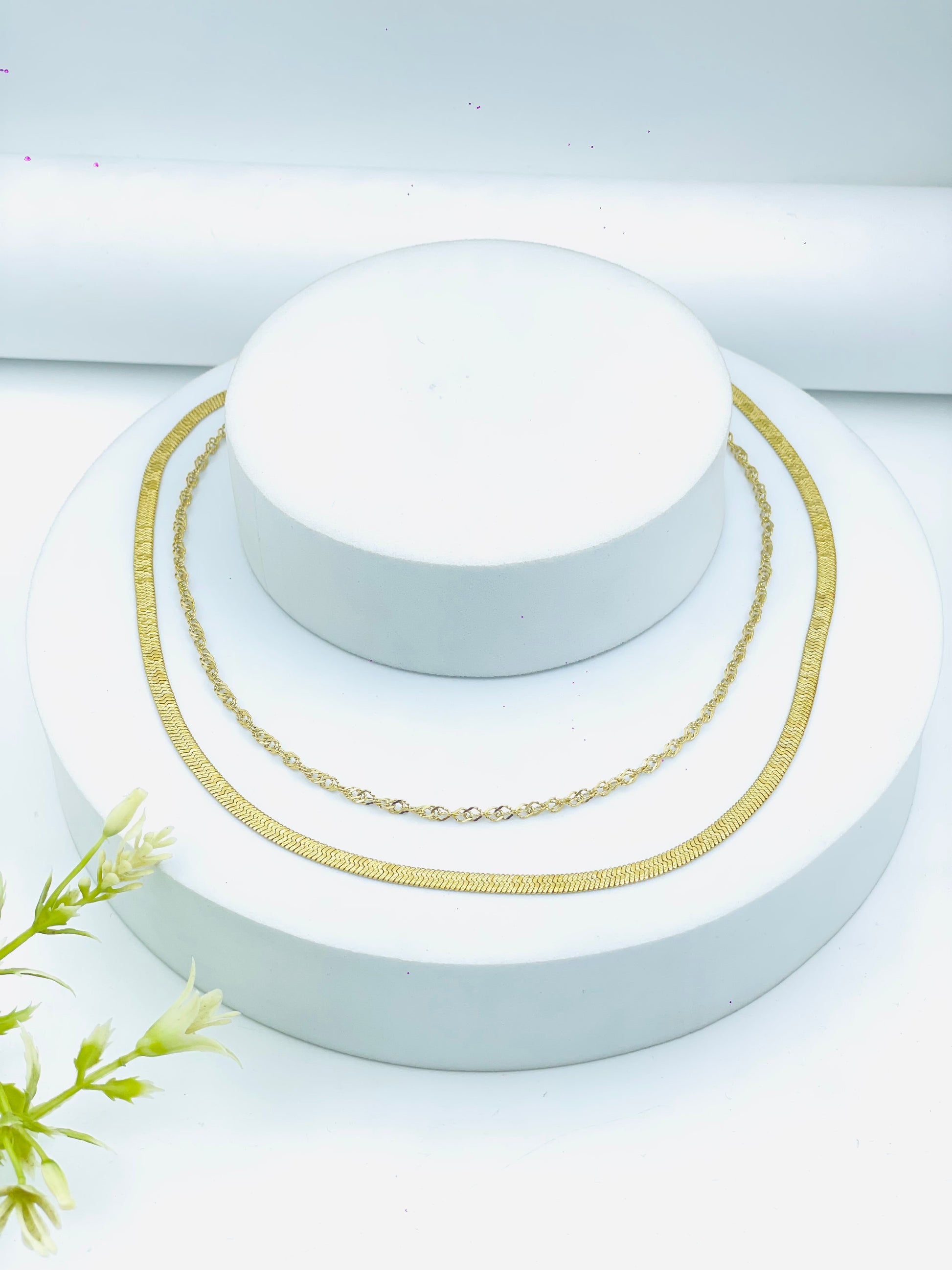 Elegant Gold Chain Necklace Set for Women
