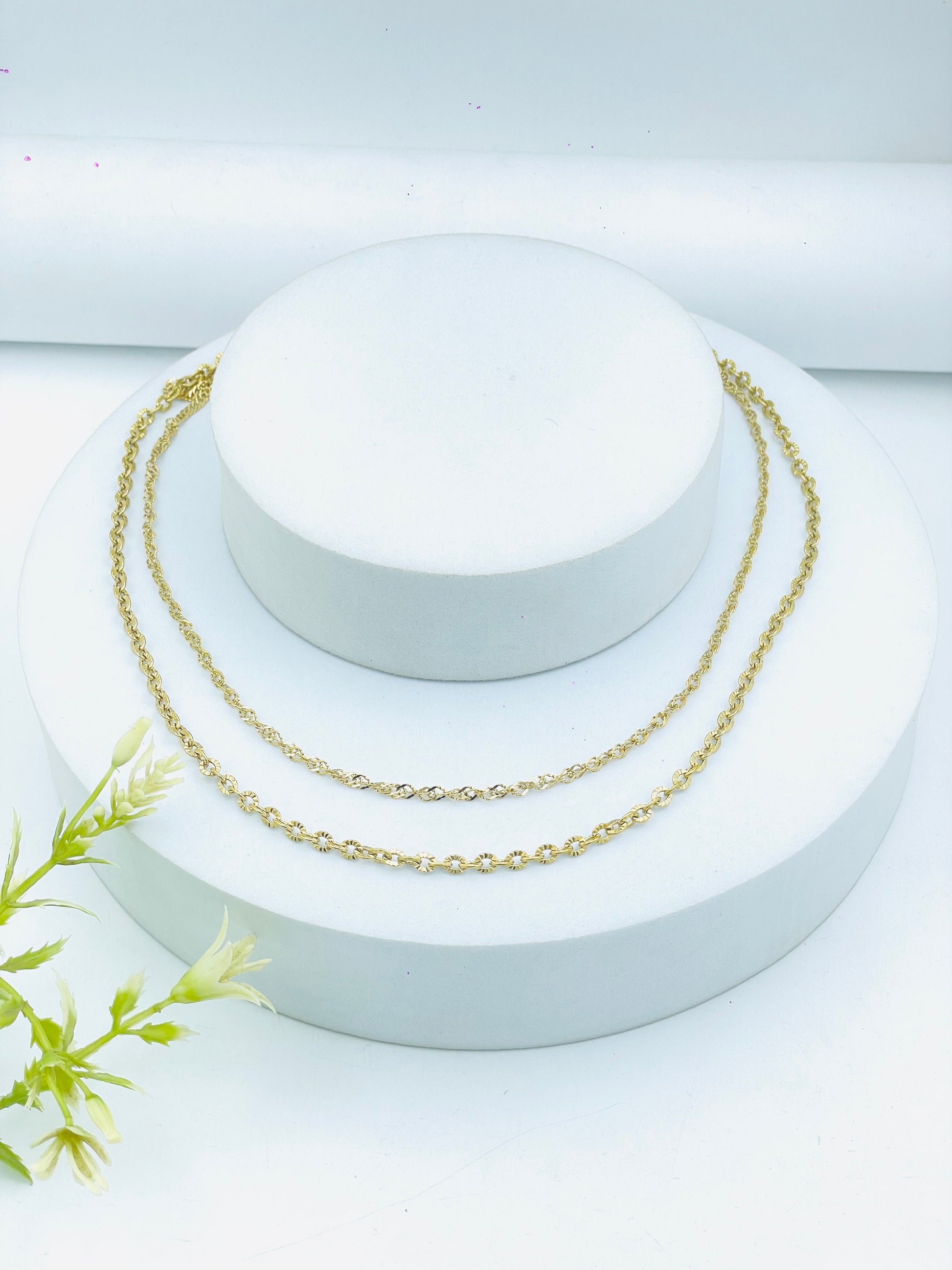 Elegant Gold Rope Chain Necklace