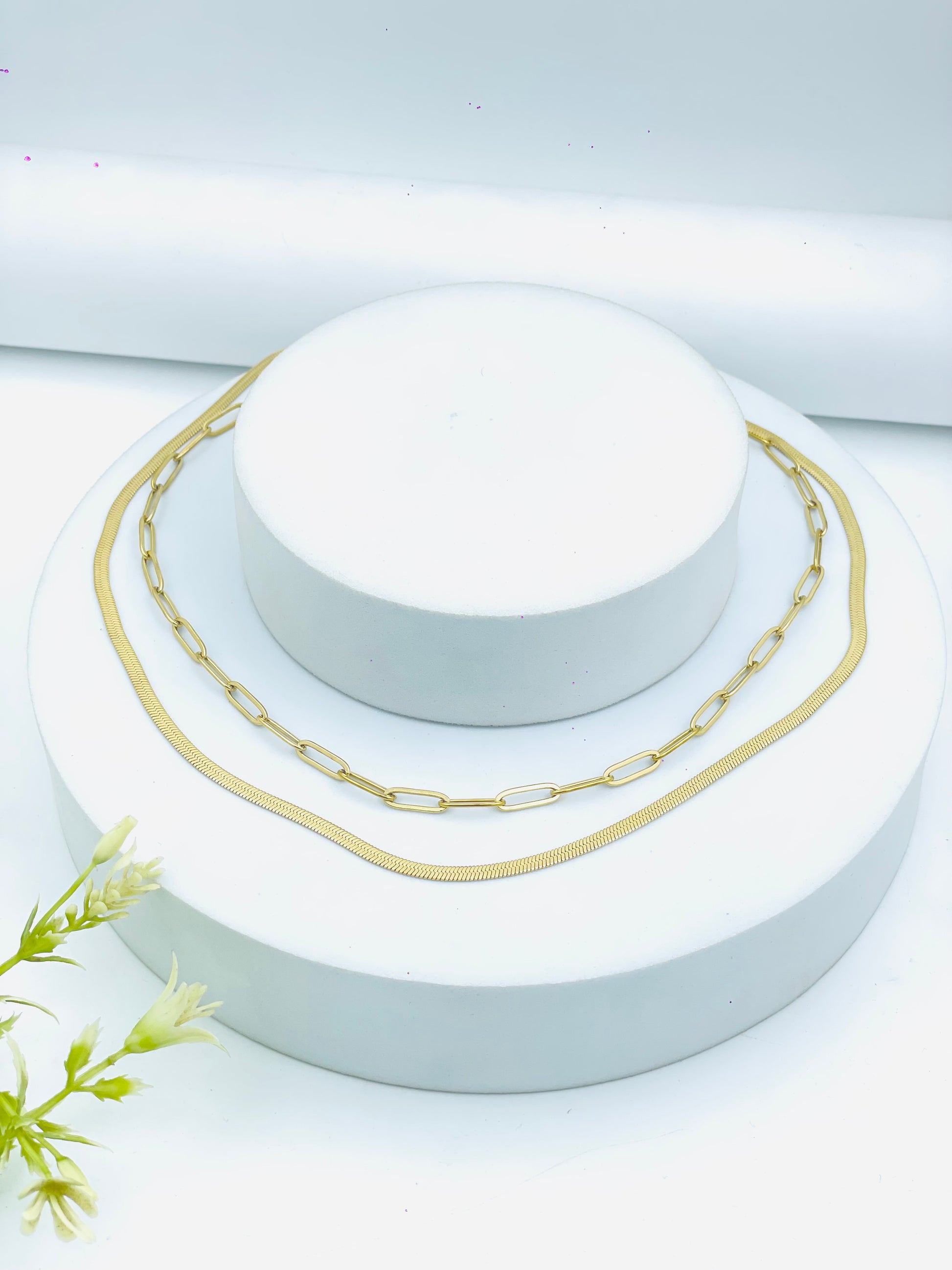 Elegant Gold Chain Necklace Set  Stylish Jewelry