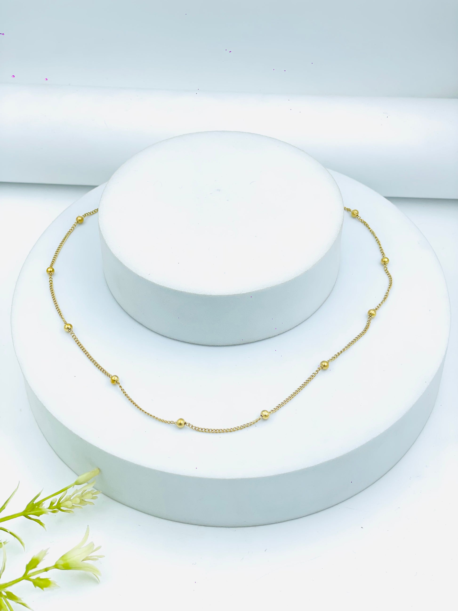 Elegant Gold Beaded Necklace  Stylish  Timeless