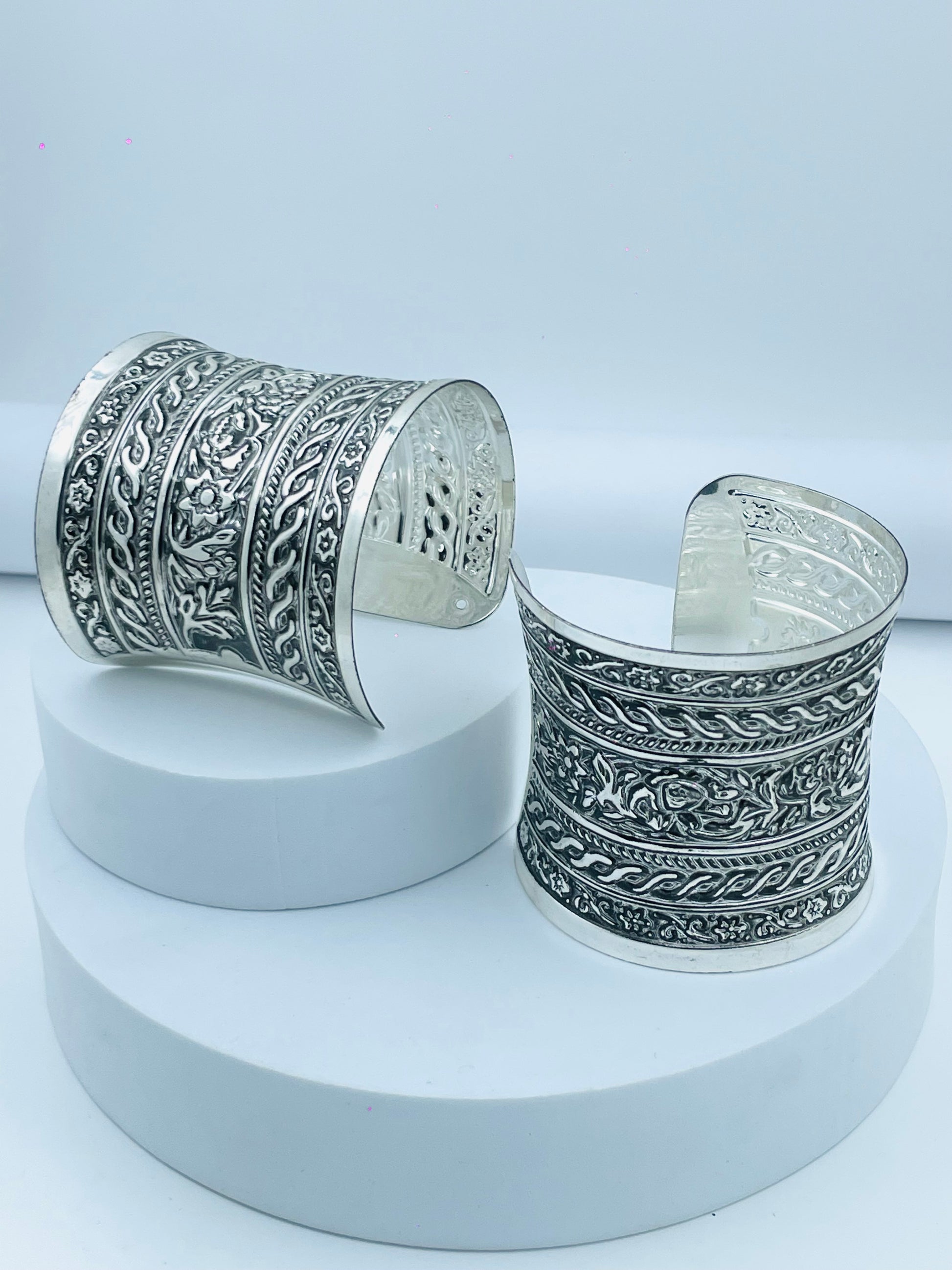 Exquisite Ornate Silver Cuff Bracelets 1 piece