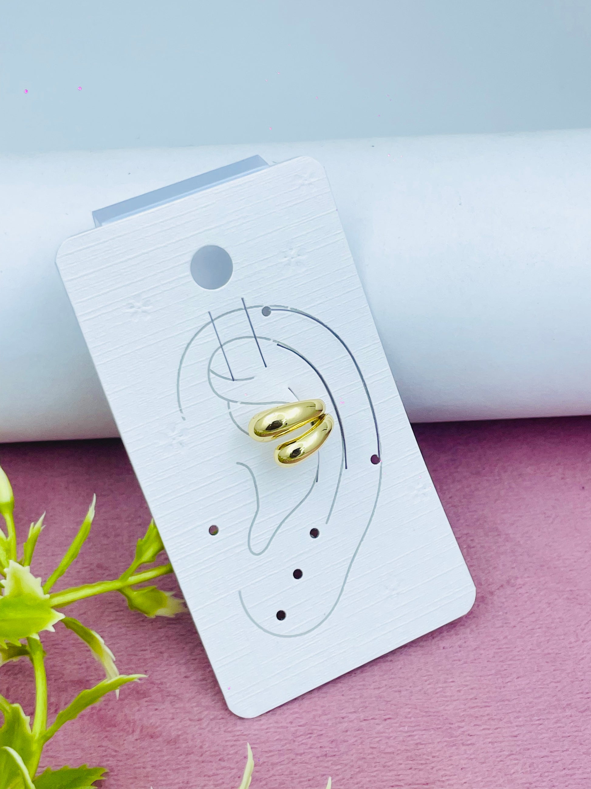 Elegant Gold Double Hoop Earrings