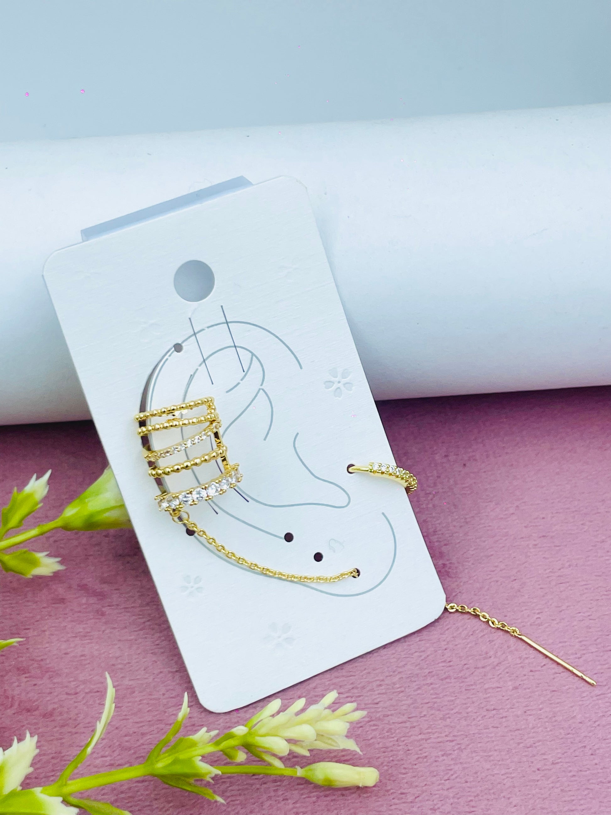 Elegant Gold Chain Ear Cuff for Women