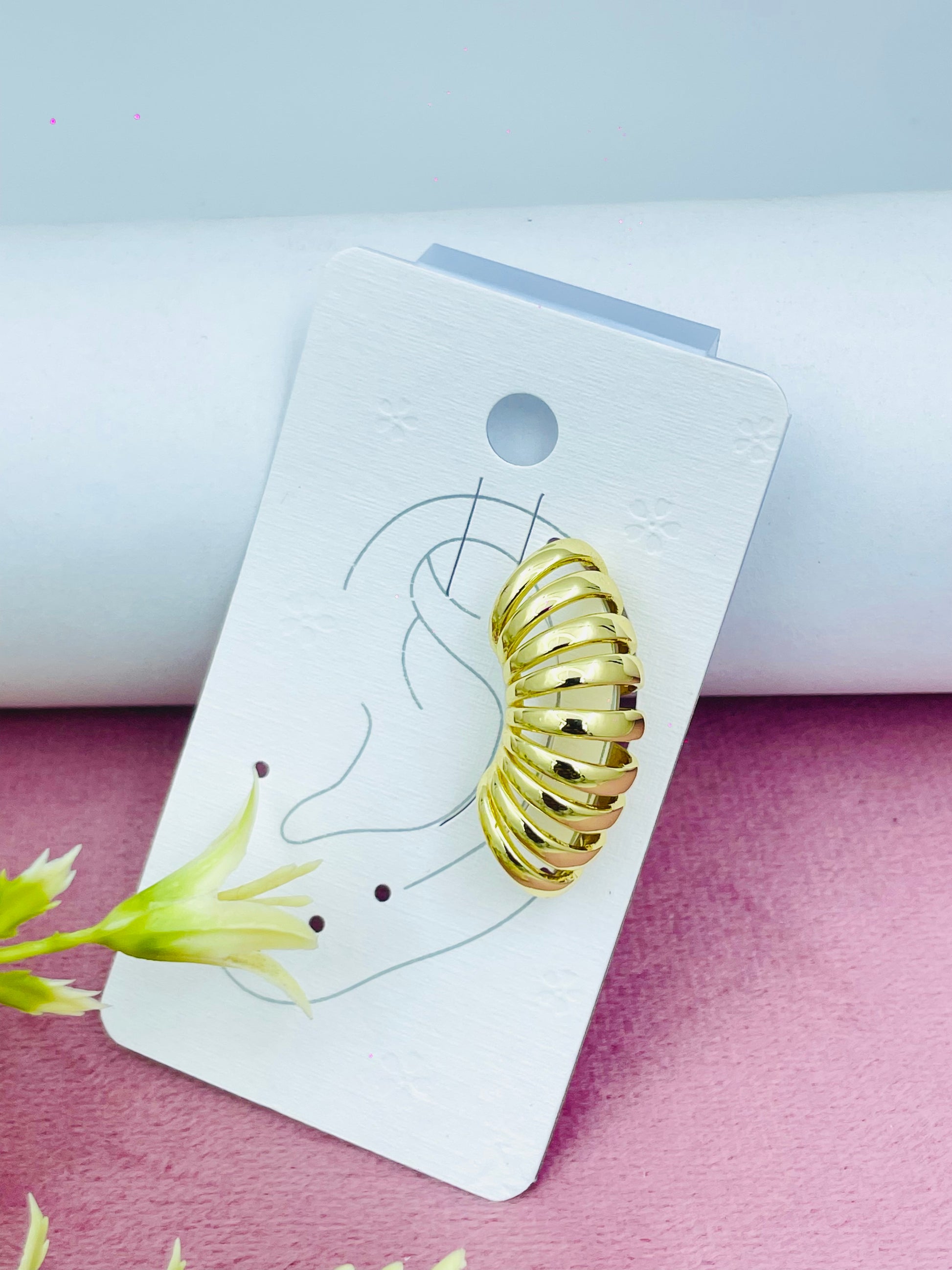 Elegant Gold Chunky Hoop Earrings