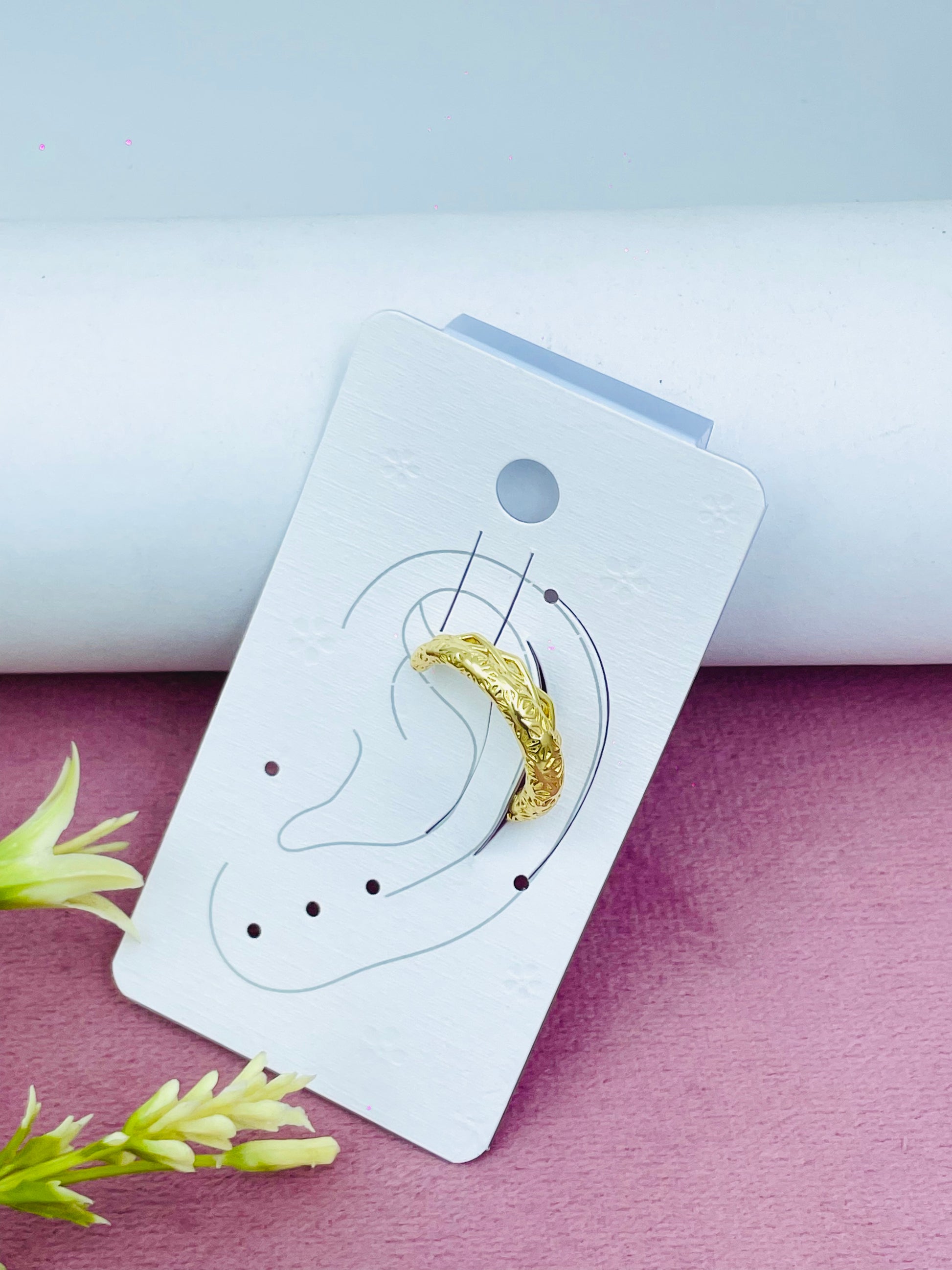 Elegant Gold Ear Cuff  Stylish Ear Accessory