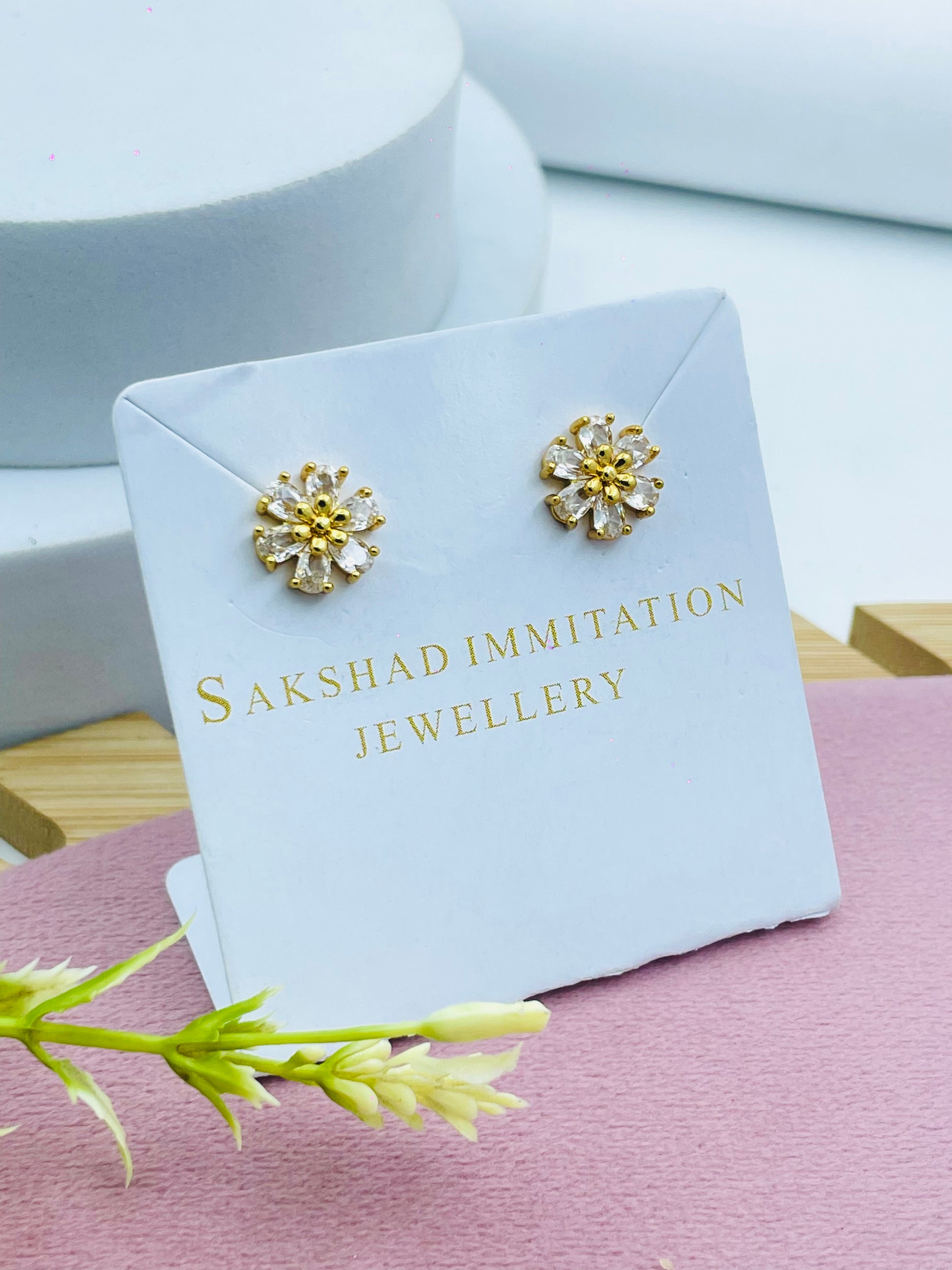 Floral Imitation Earrings by Sakshad
