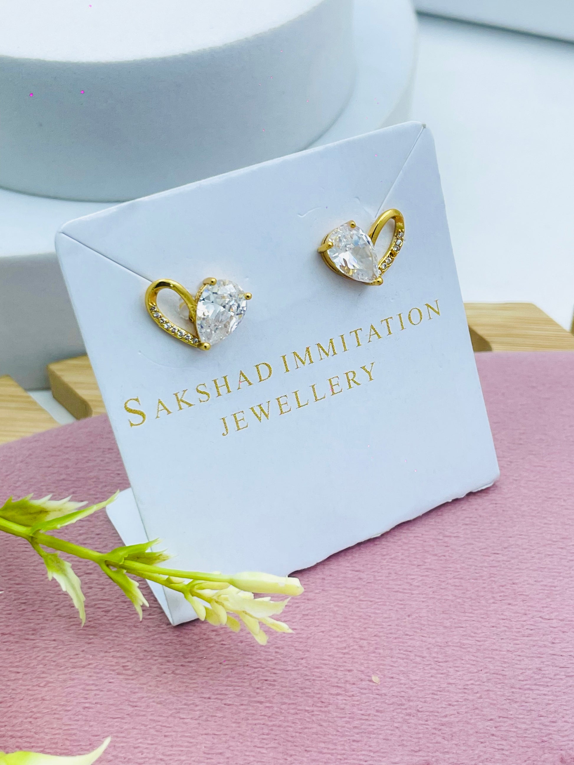 Elegant Teardrop Heart Earrings