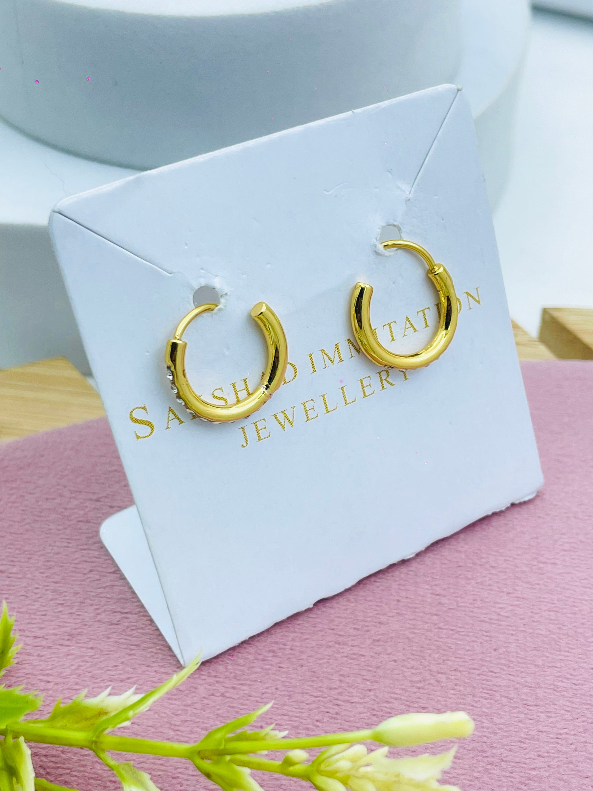 Stylish Gold Hoop Earrings