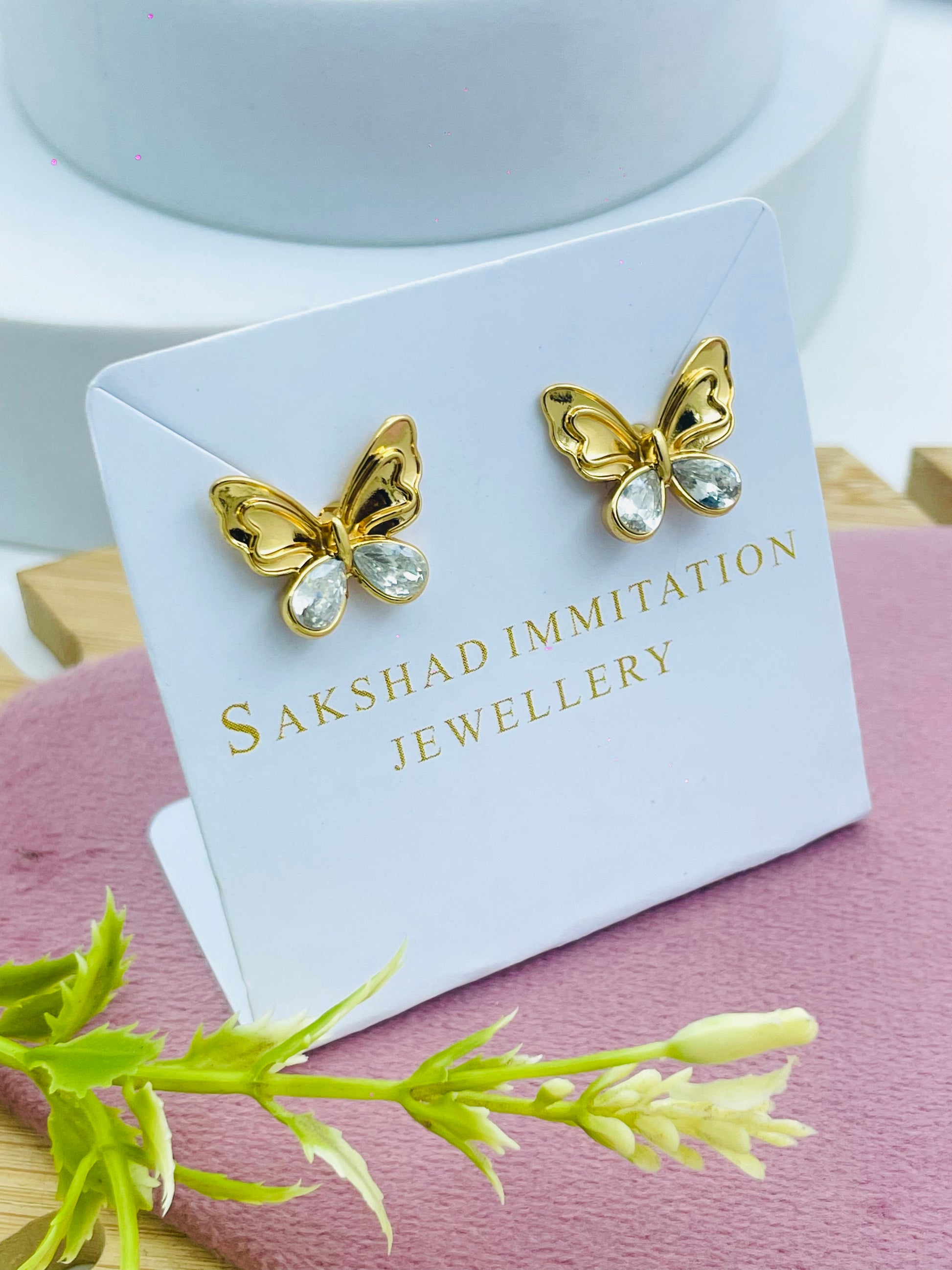 Elegant Butterfly GoldPlated Earrings for Women