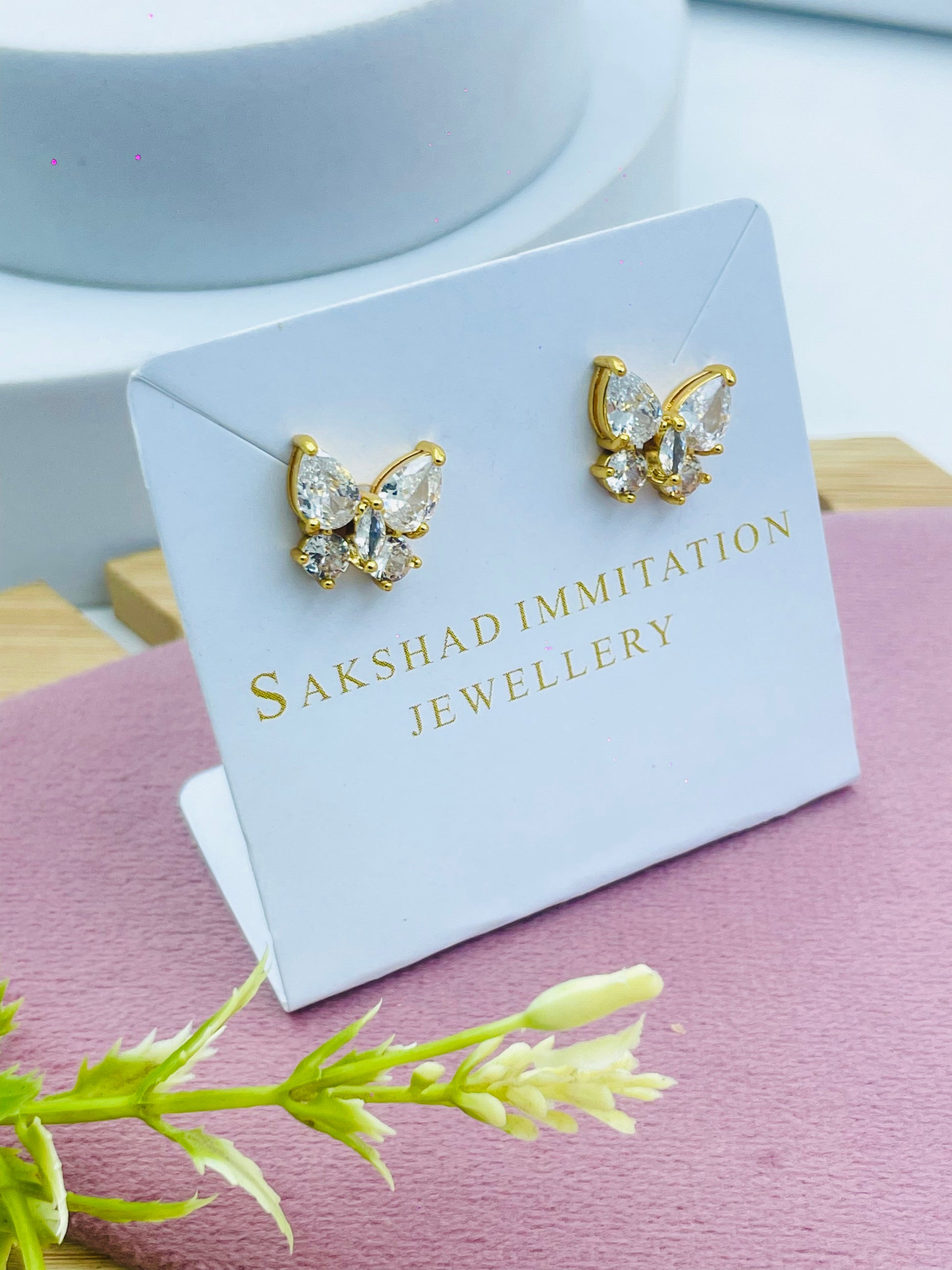 Elegant Butterfly Stud Earrings
