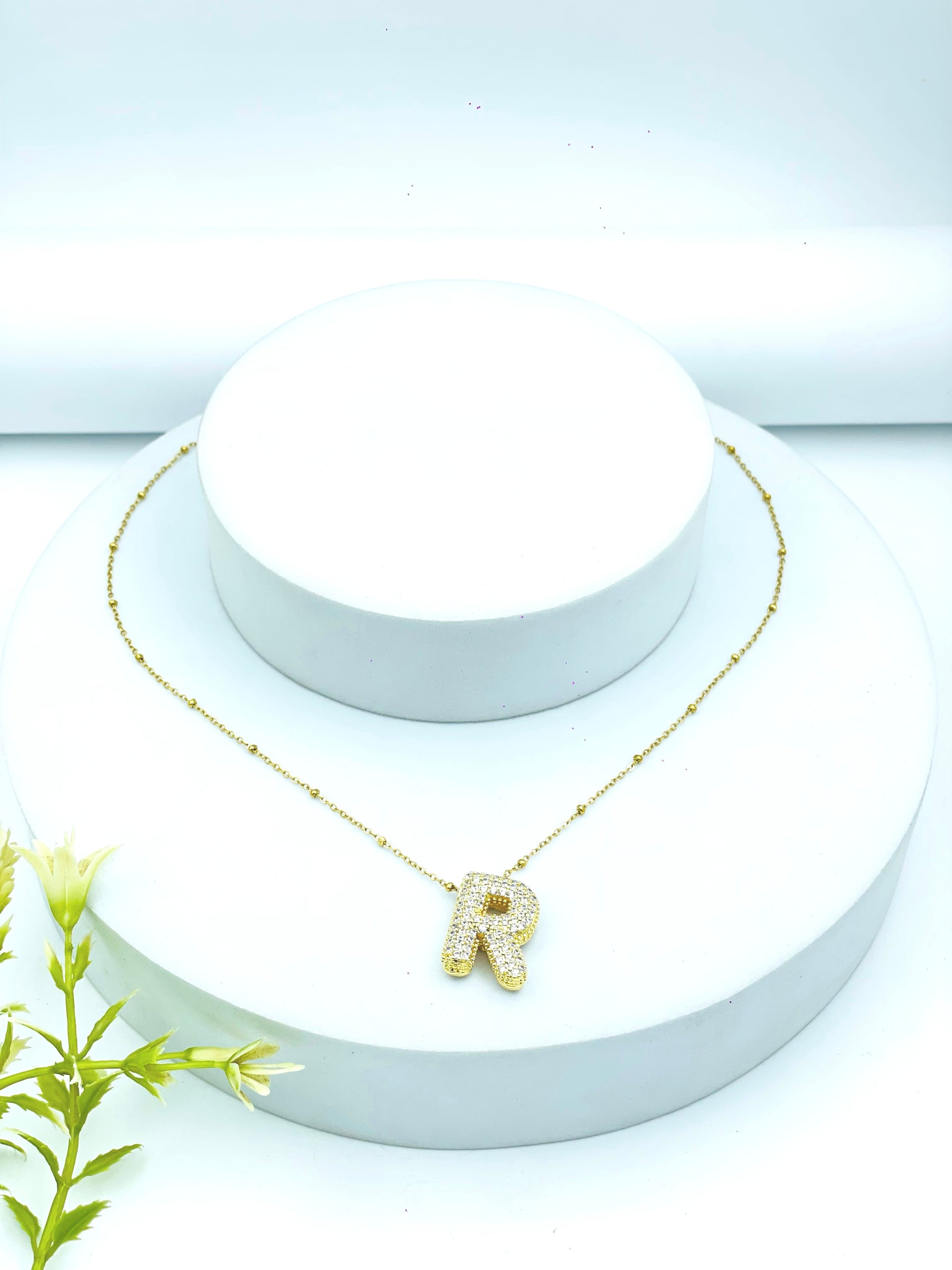Elegant Gold Initial R Pendant Necklace  Perfect Gift