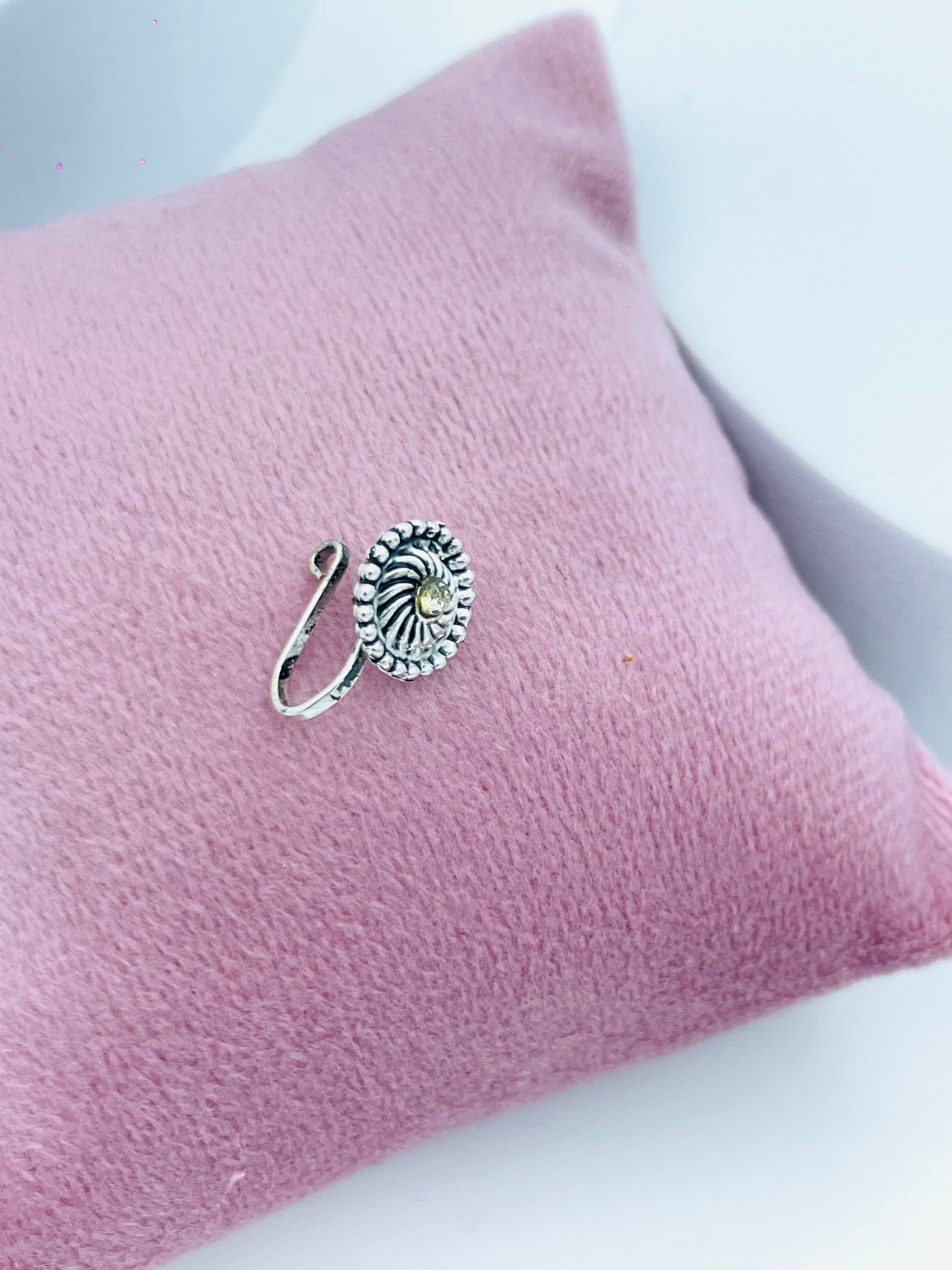 Stylish Silver Nose Pin  Elegant Jewelry Accessory