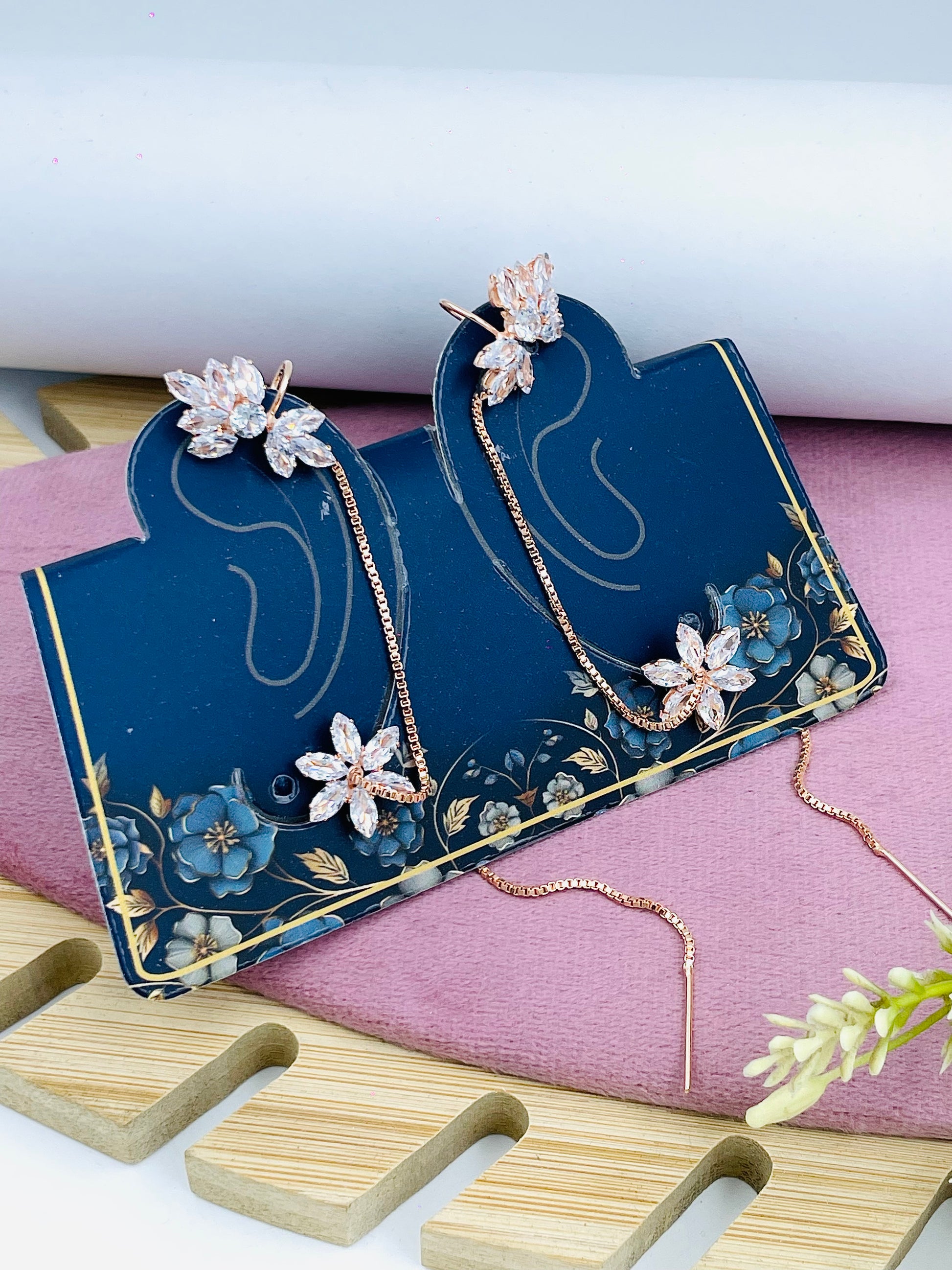 Elegant Floral Drop Earrings