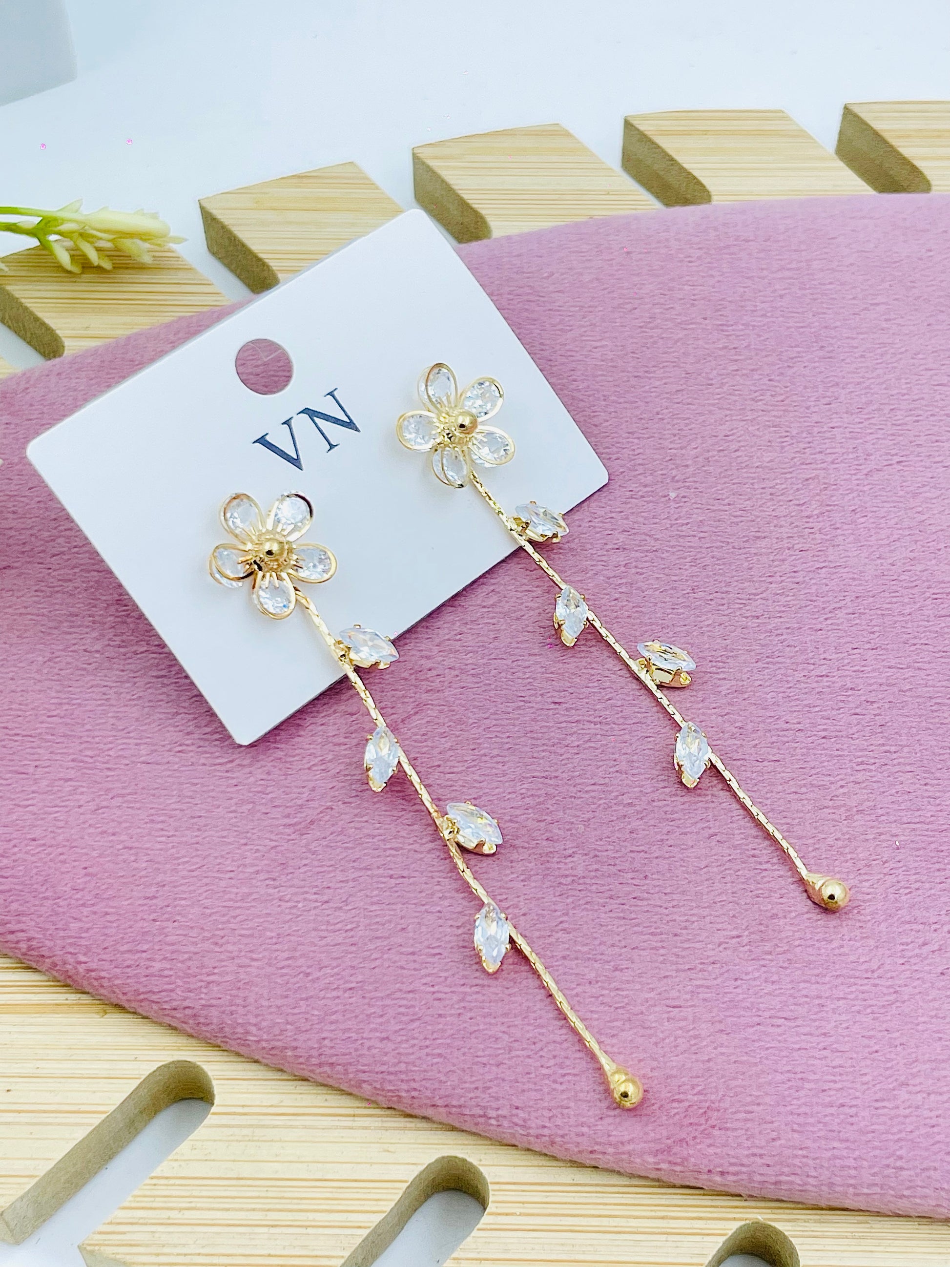 Elegant Floral Drop Earrings for Women