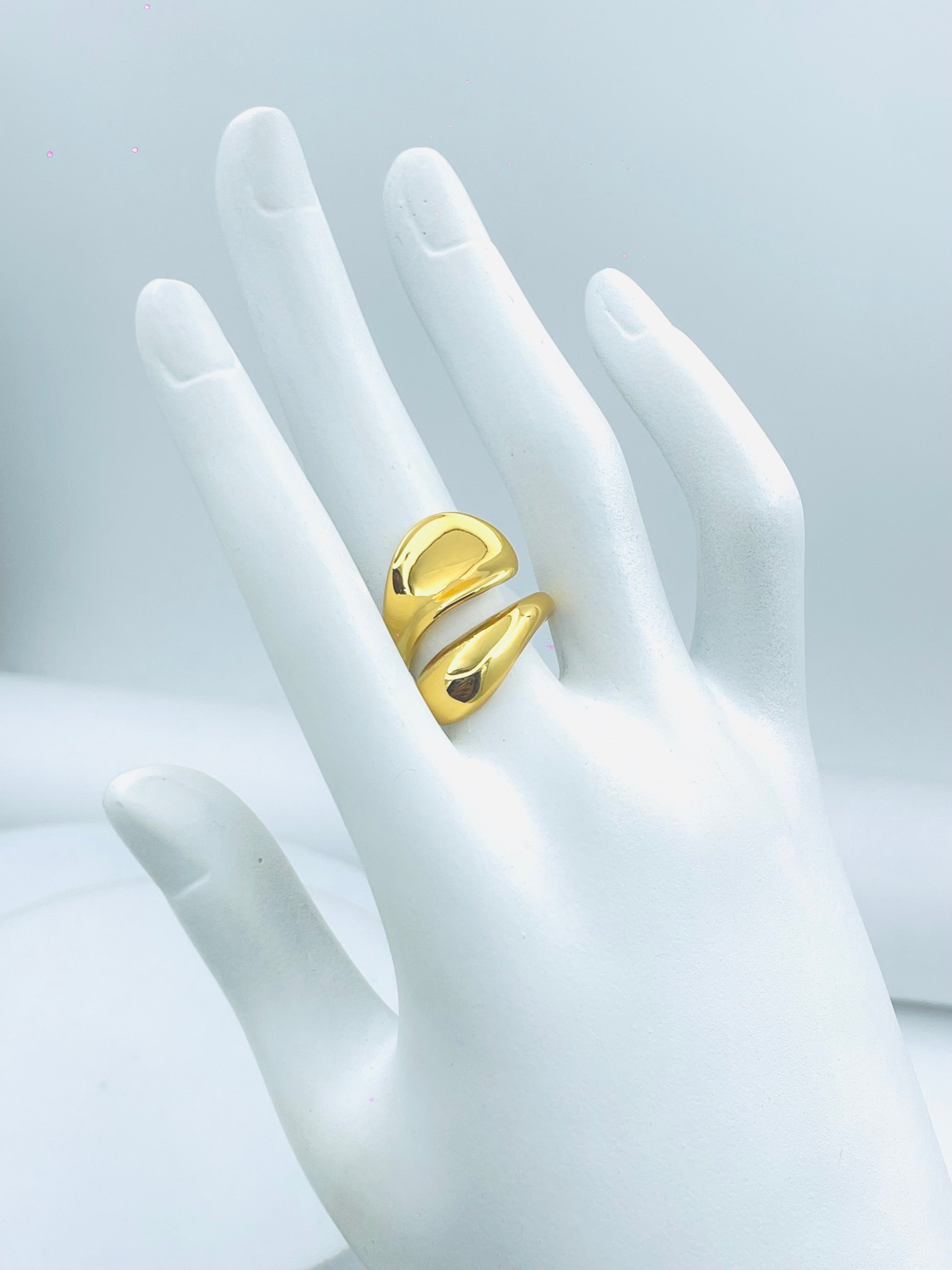 Elegant Gold Plated Adjustable Ring