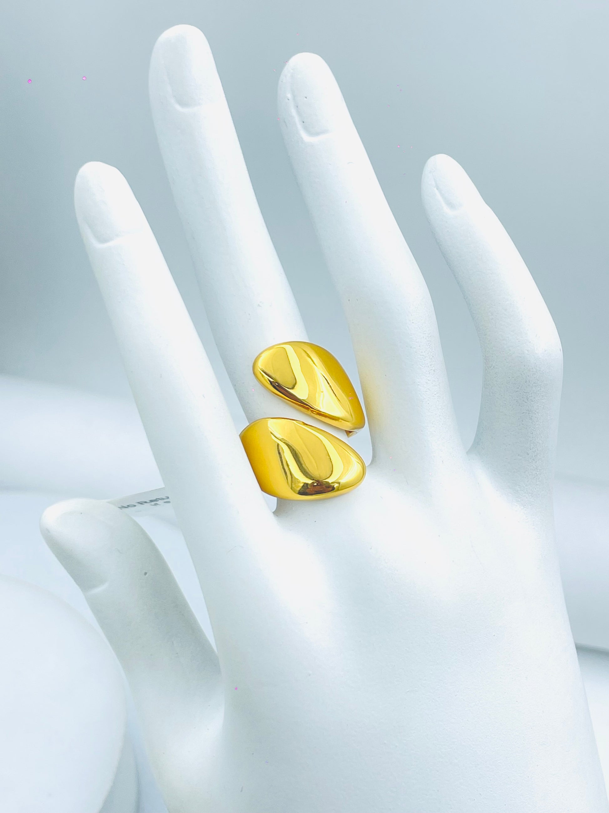 Elegant Adjustable Gold Statement Ring