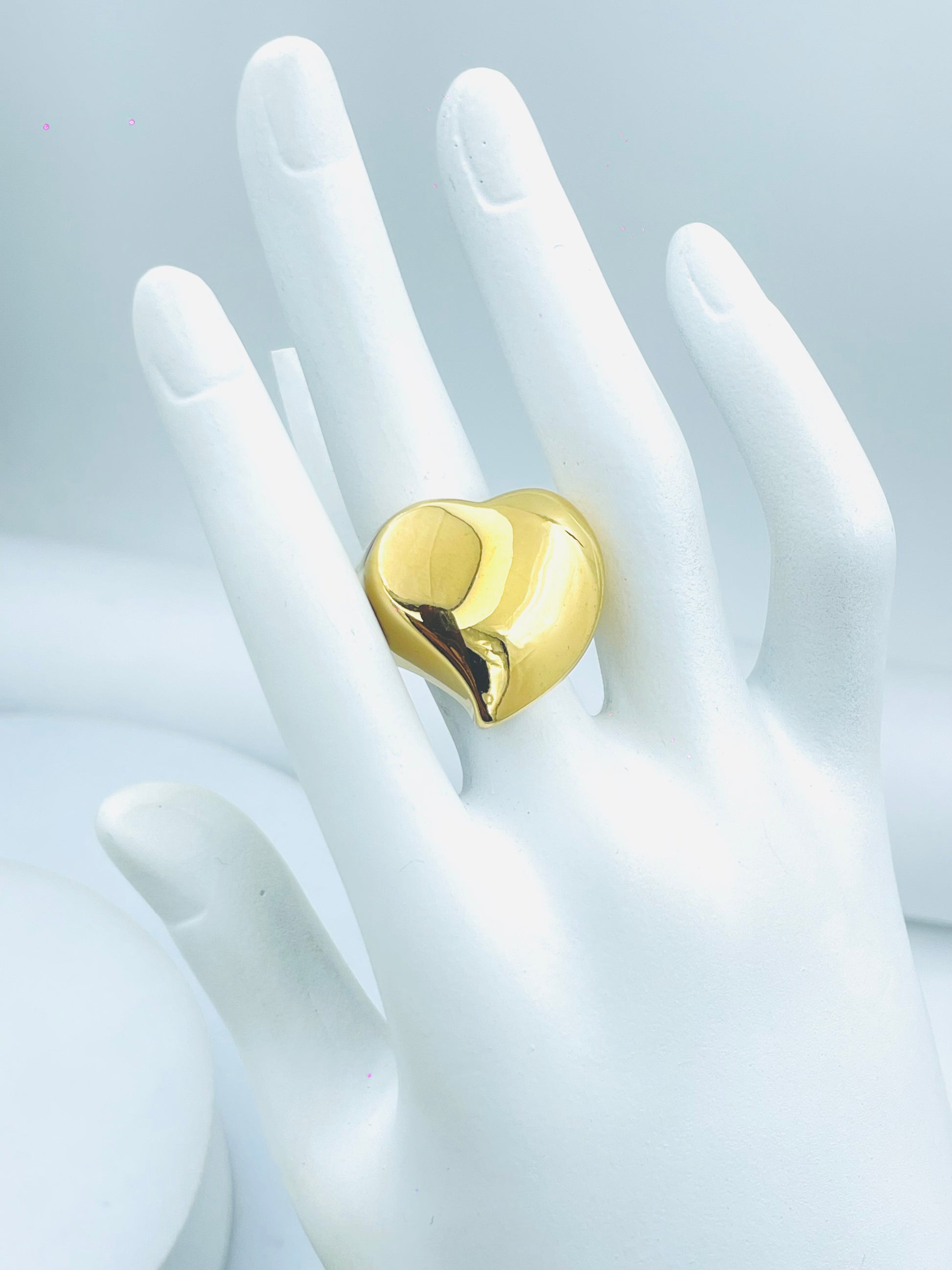 Abstract Gold Statement Ring  Unique Fashion Jewelry