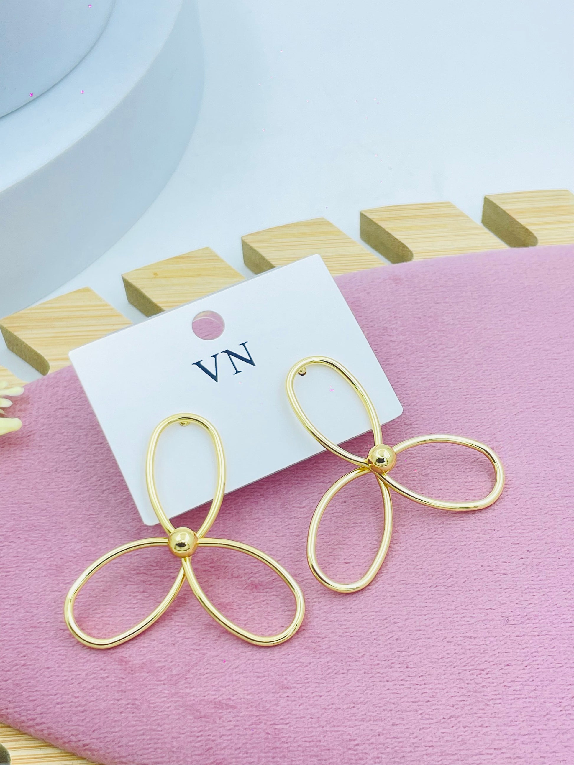 Elegant Gold Triple Loop Earrings  Fashion Jewelry