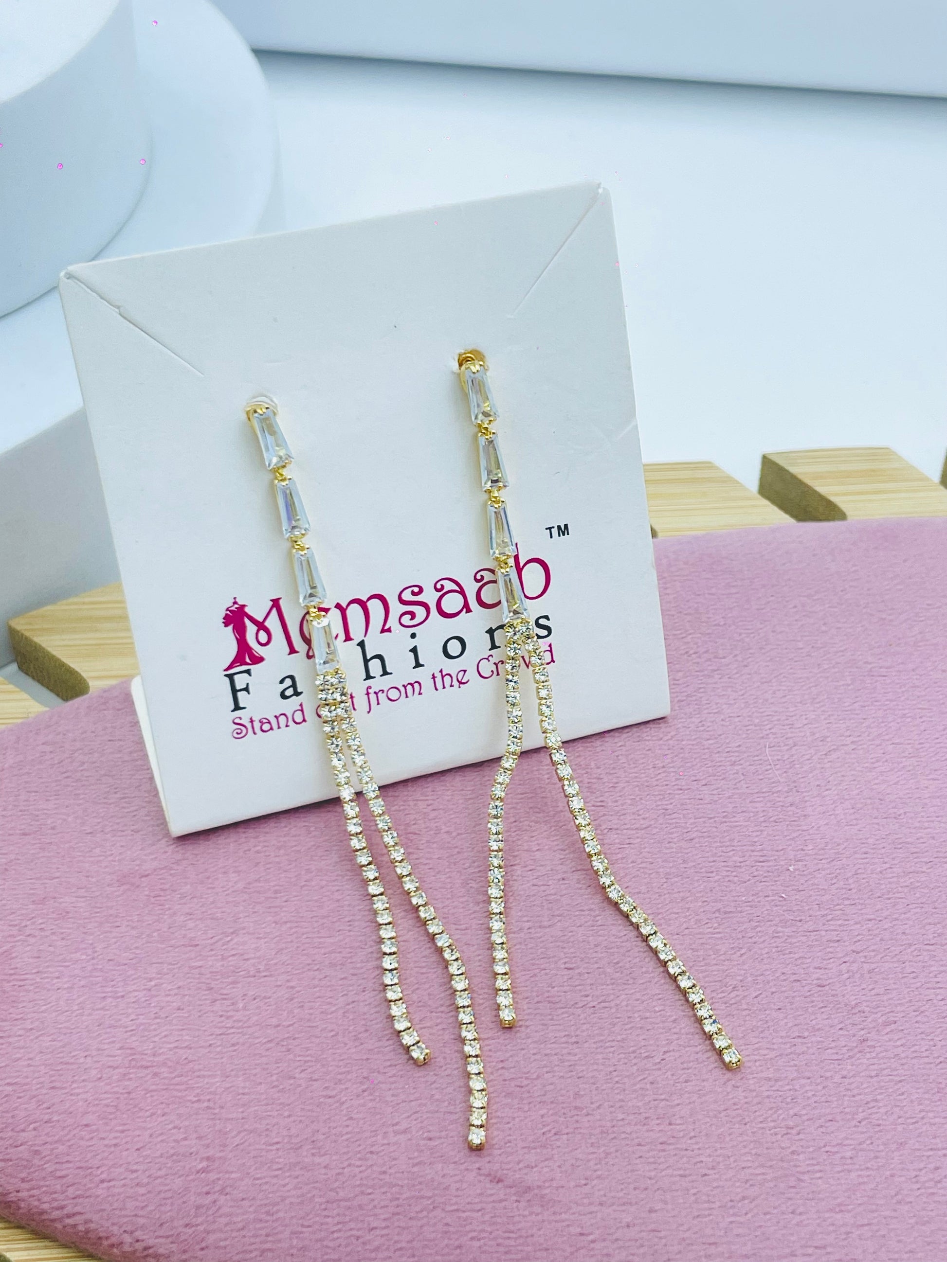 Elegant Rhinestone Dangle Earrings
