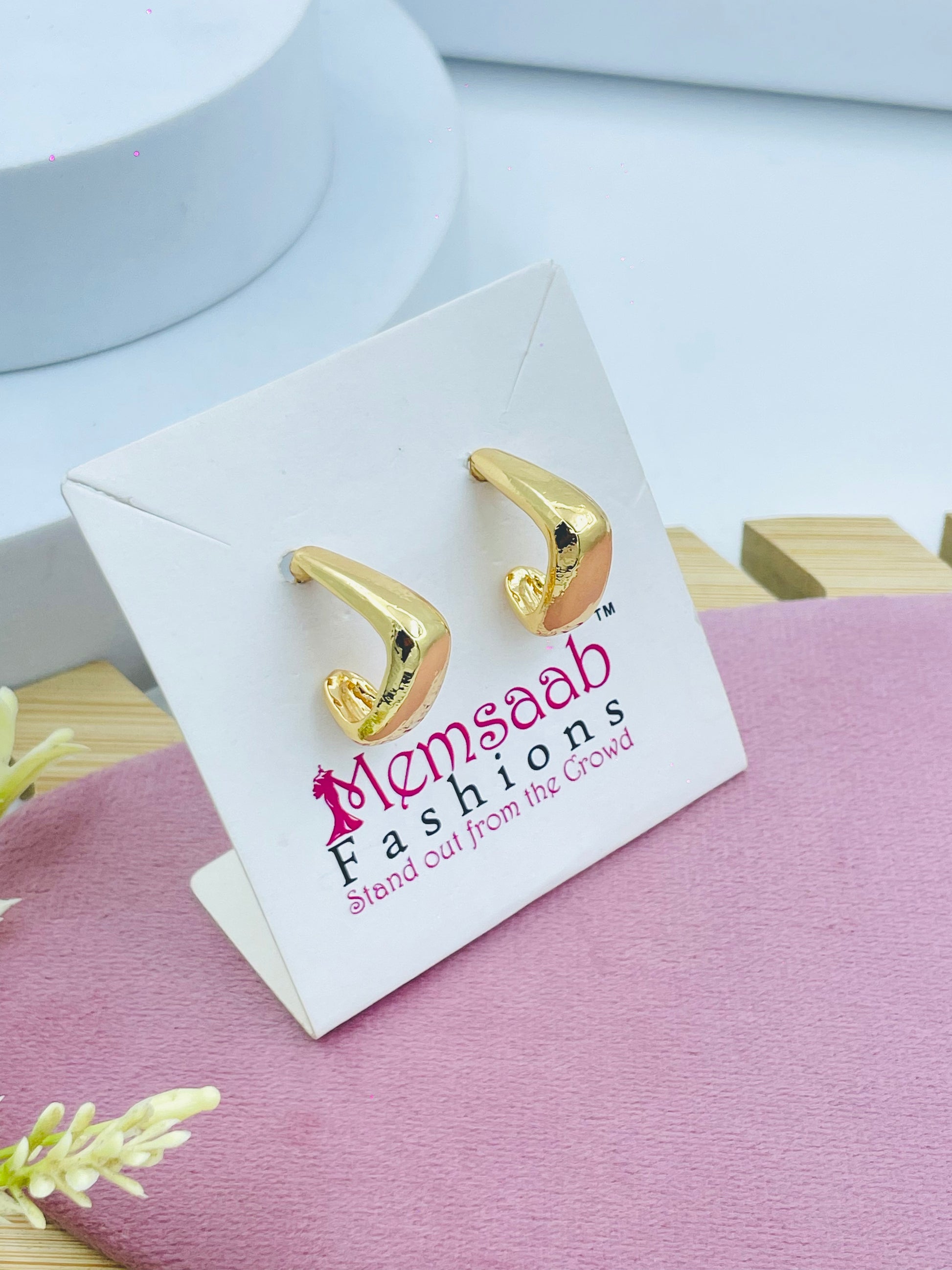 Elegant GoldTone Hoop Earrings