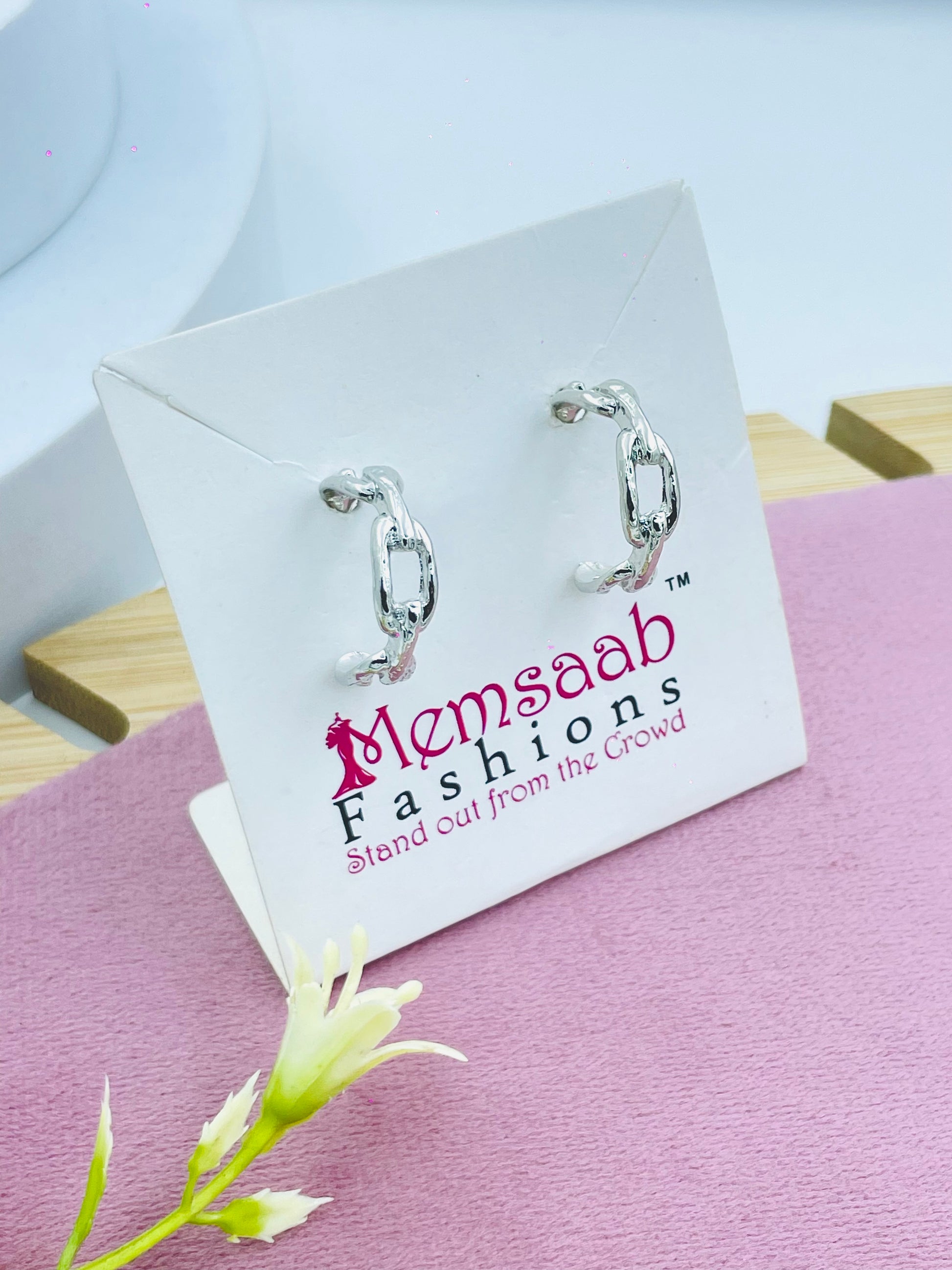 Silver Chain Link Earrings