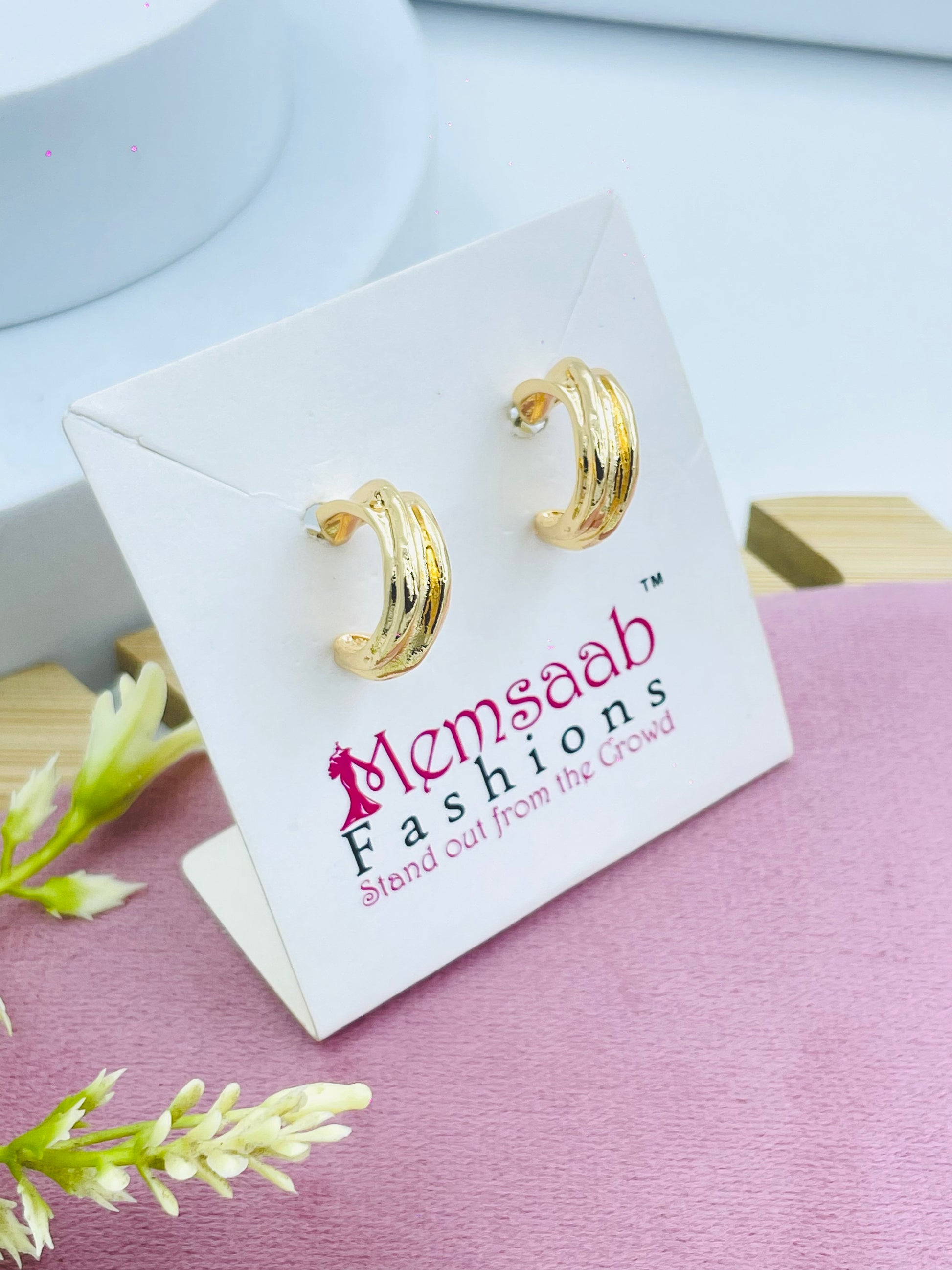 Elegant GoldTone Hoop Earrings