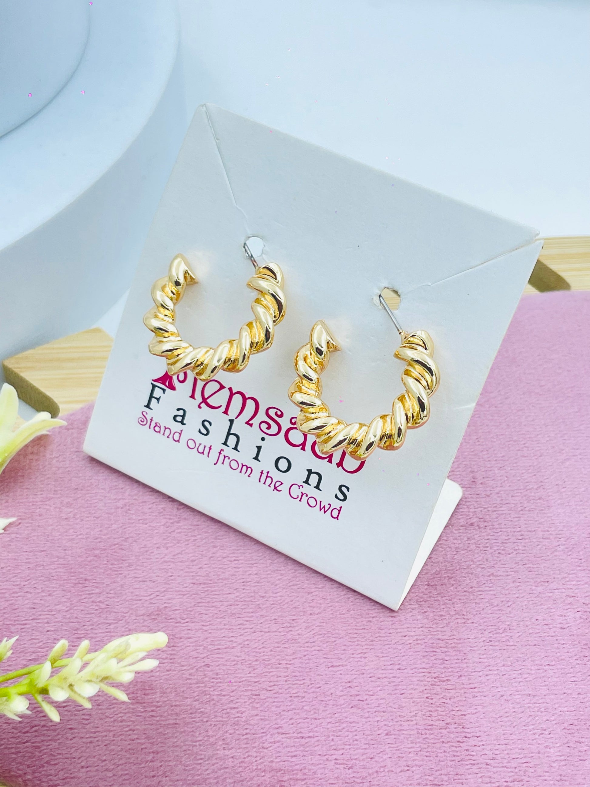 Elegant Gold Twist Hoop Earrings  Stand Out in Style