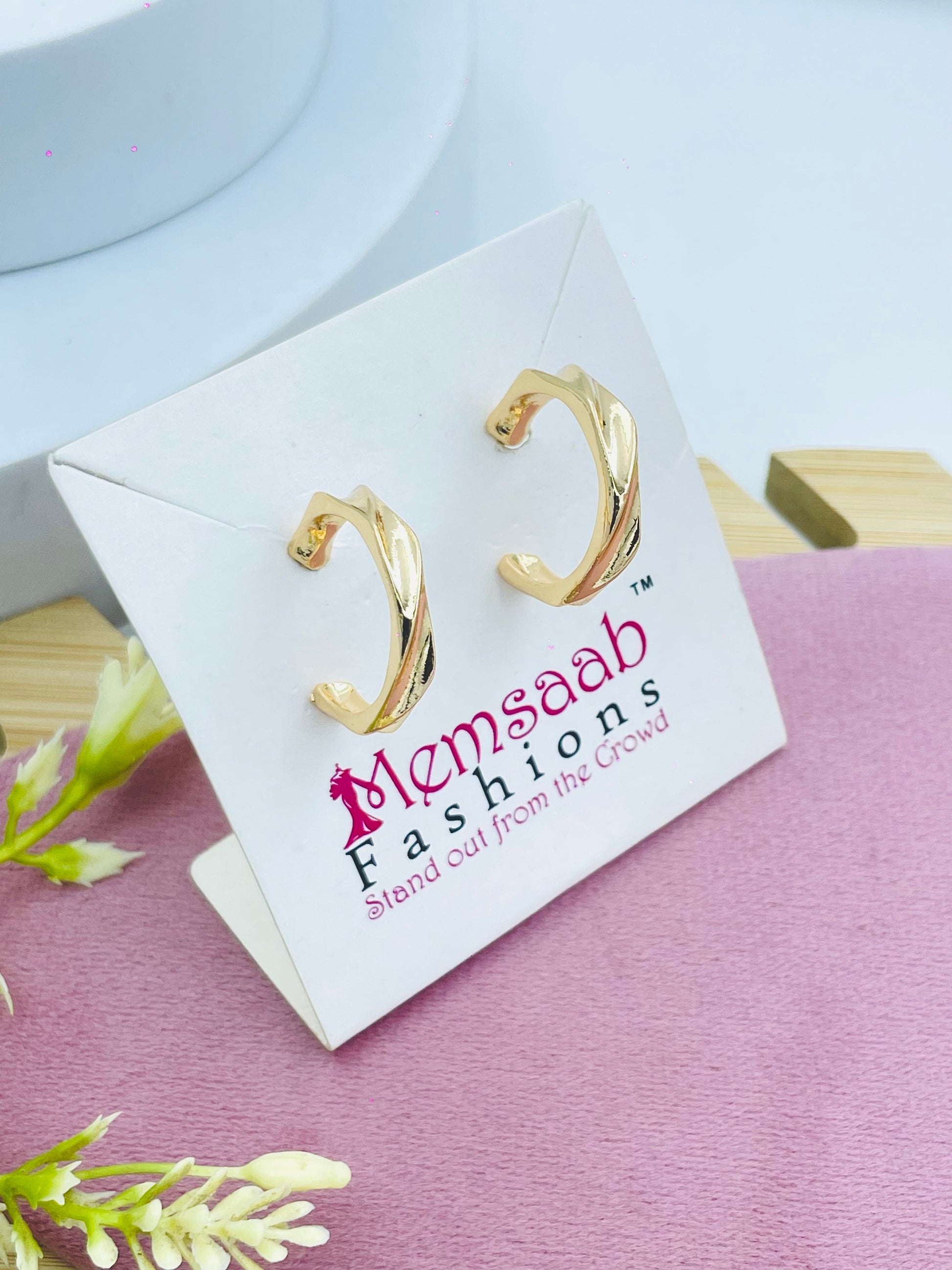 Elegant GoldToned Hoop Earrings