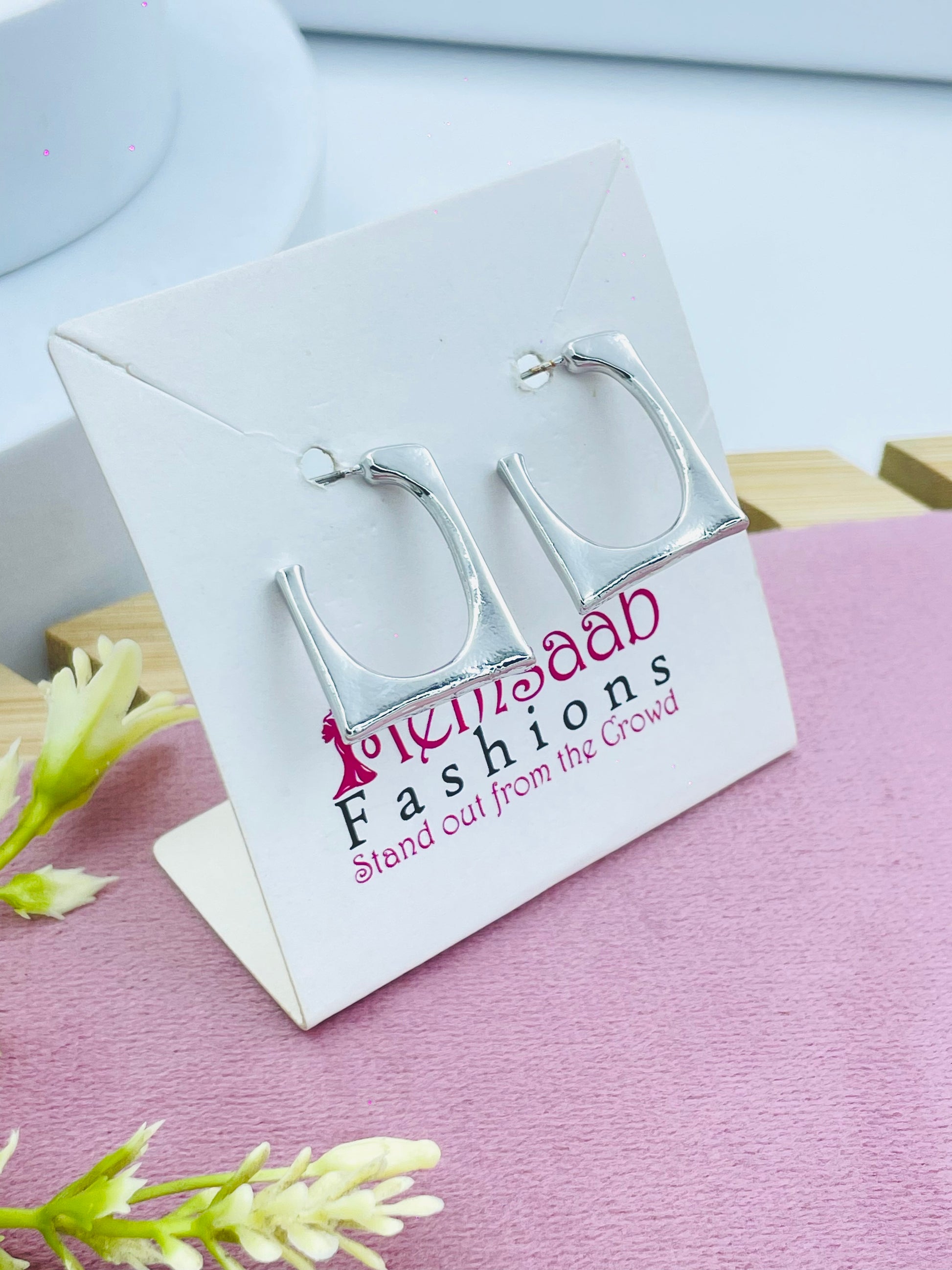 Chic Minimalist Silver Hoop Earrings