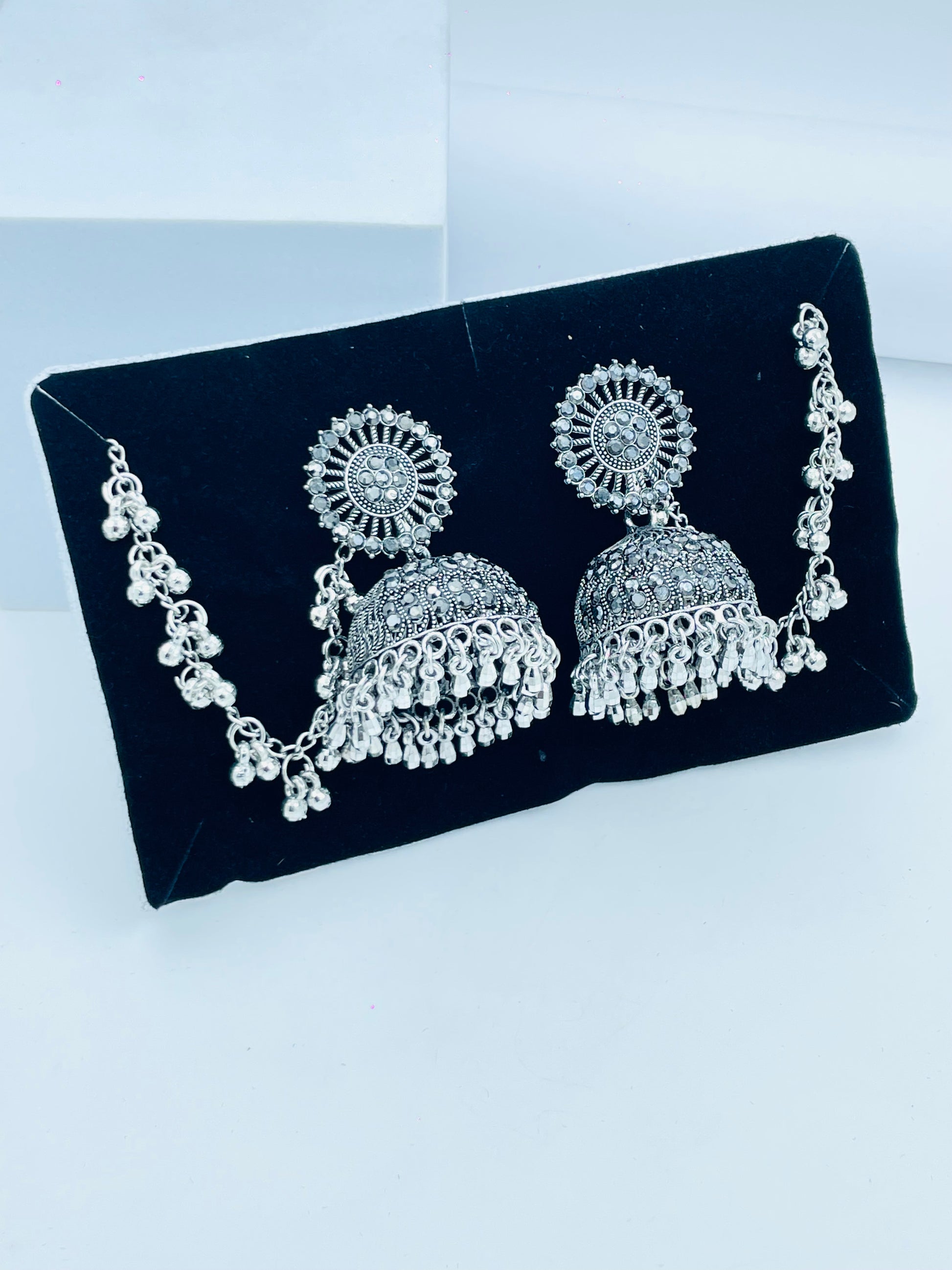 Buy Traditional Silver Jhumka Earrings Online