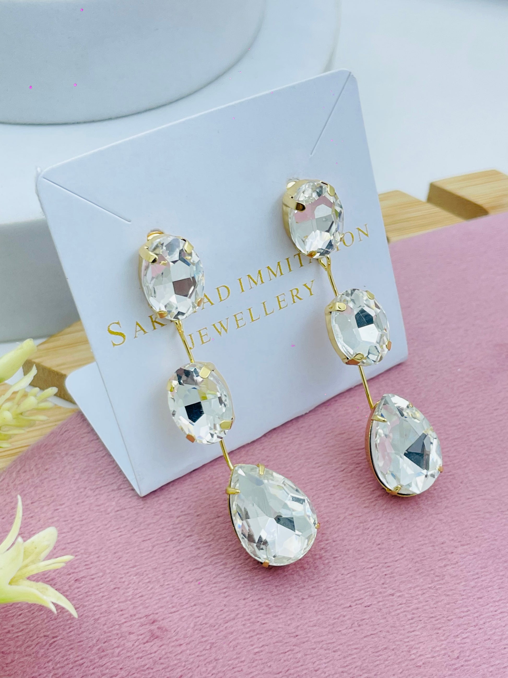 Sophisticated Crystal Drop Earrings for Formal Occasions