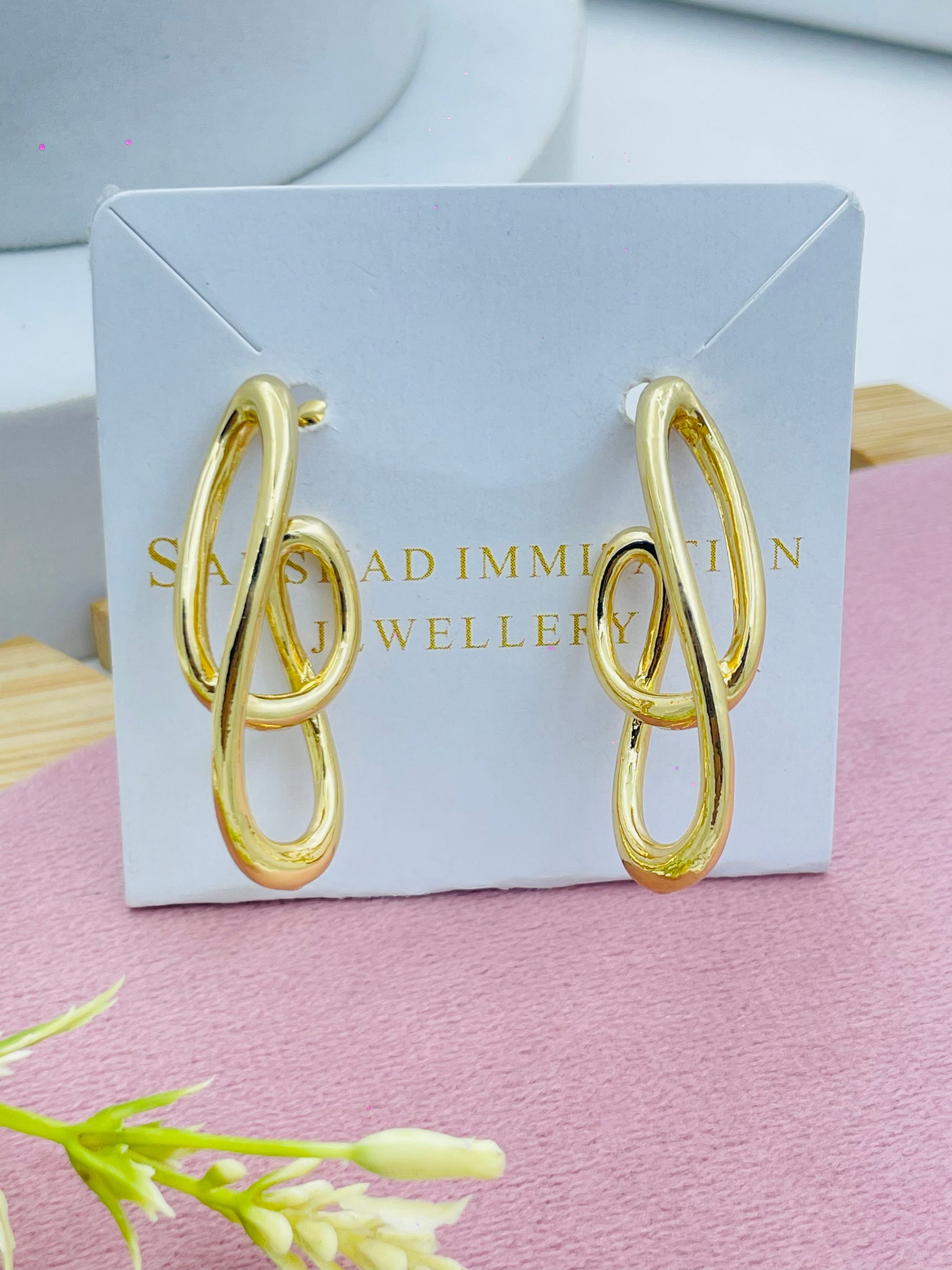 Elegant Gold Loop Earrings