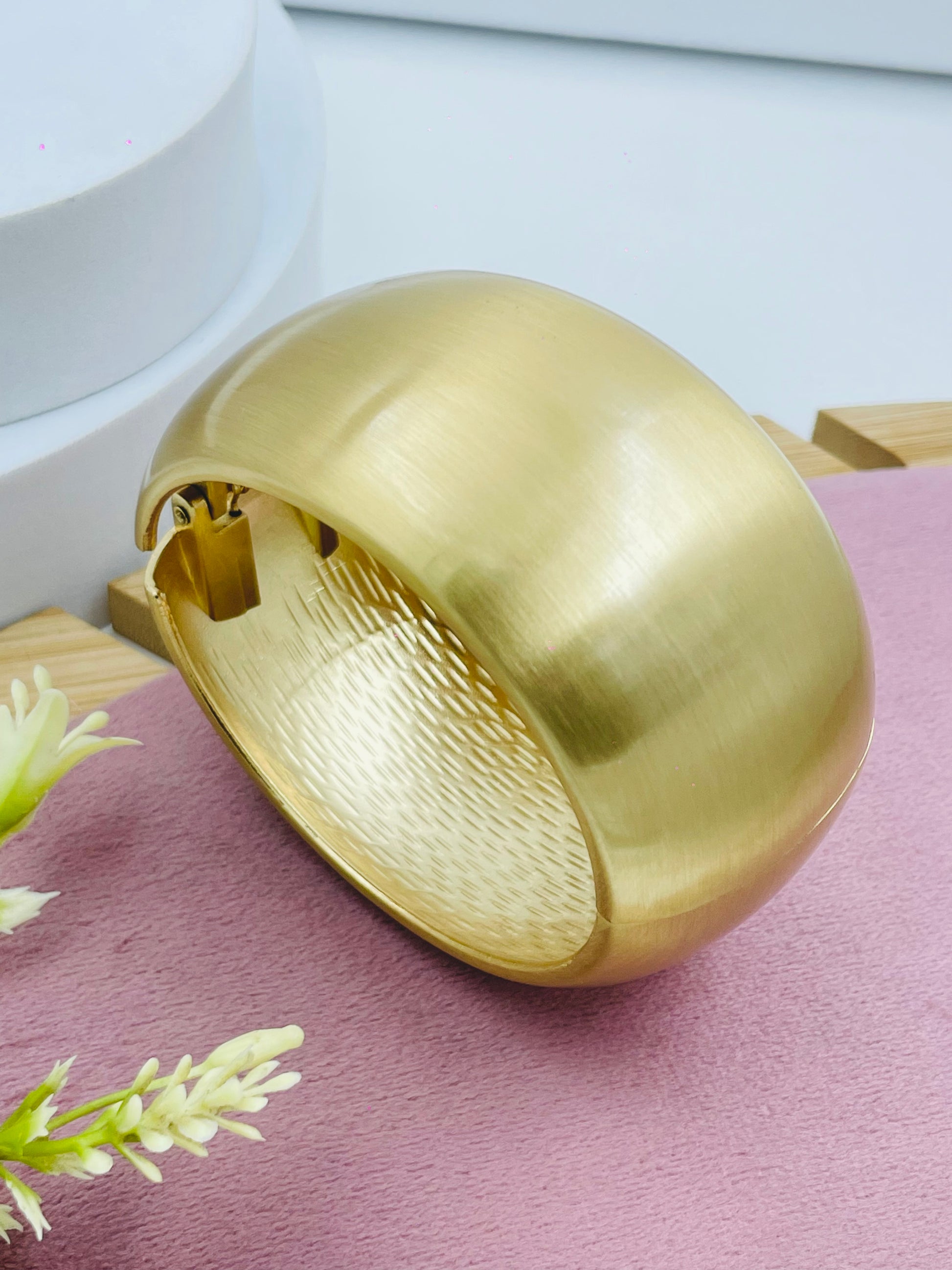 Elegant Gold Tone Bangle Bracelet